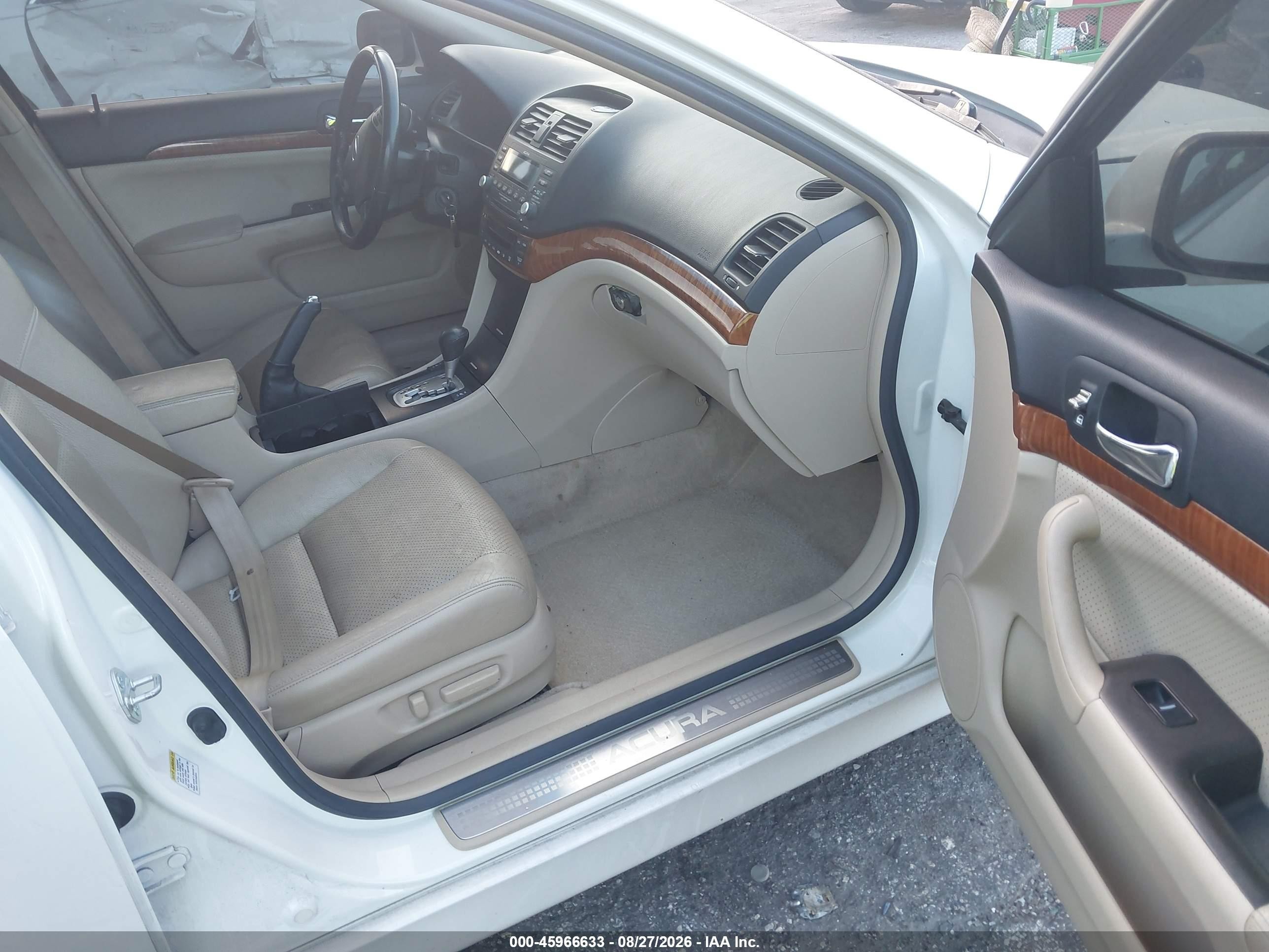 2006 Acura Tsx   White vin: JH4CL96816C011875