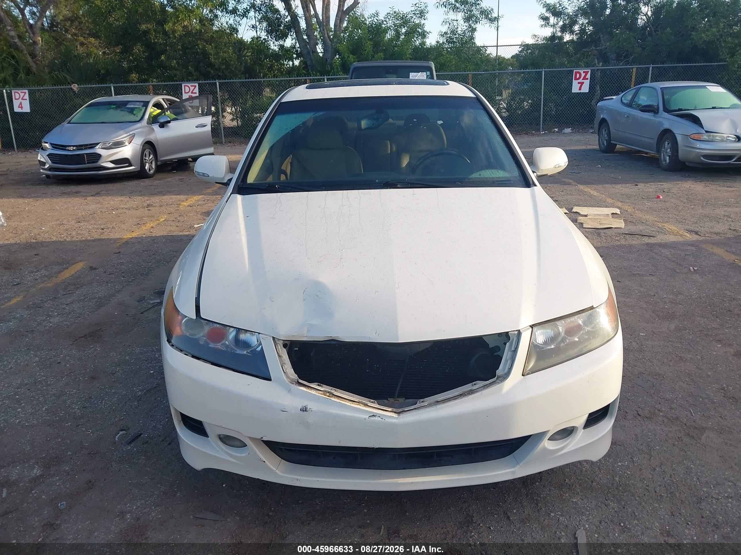 2006 Acura Tsx   White vin: JH4CL96816C011875