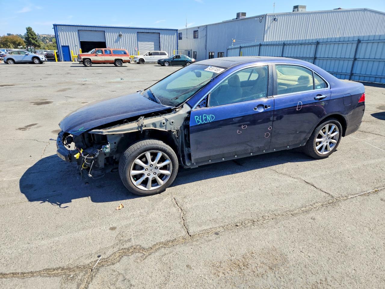 2008 Acura Tsx Blue vin: JH4CL96818C009613