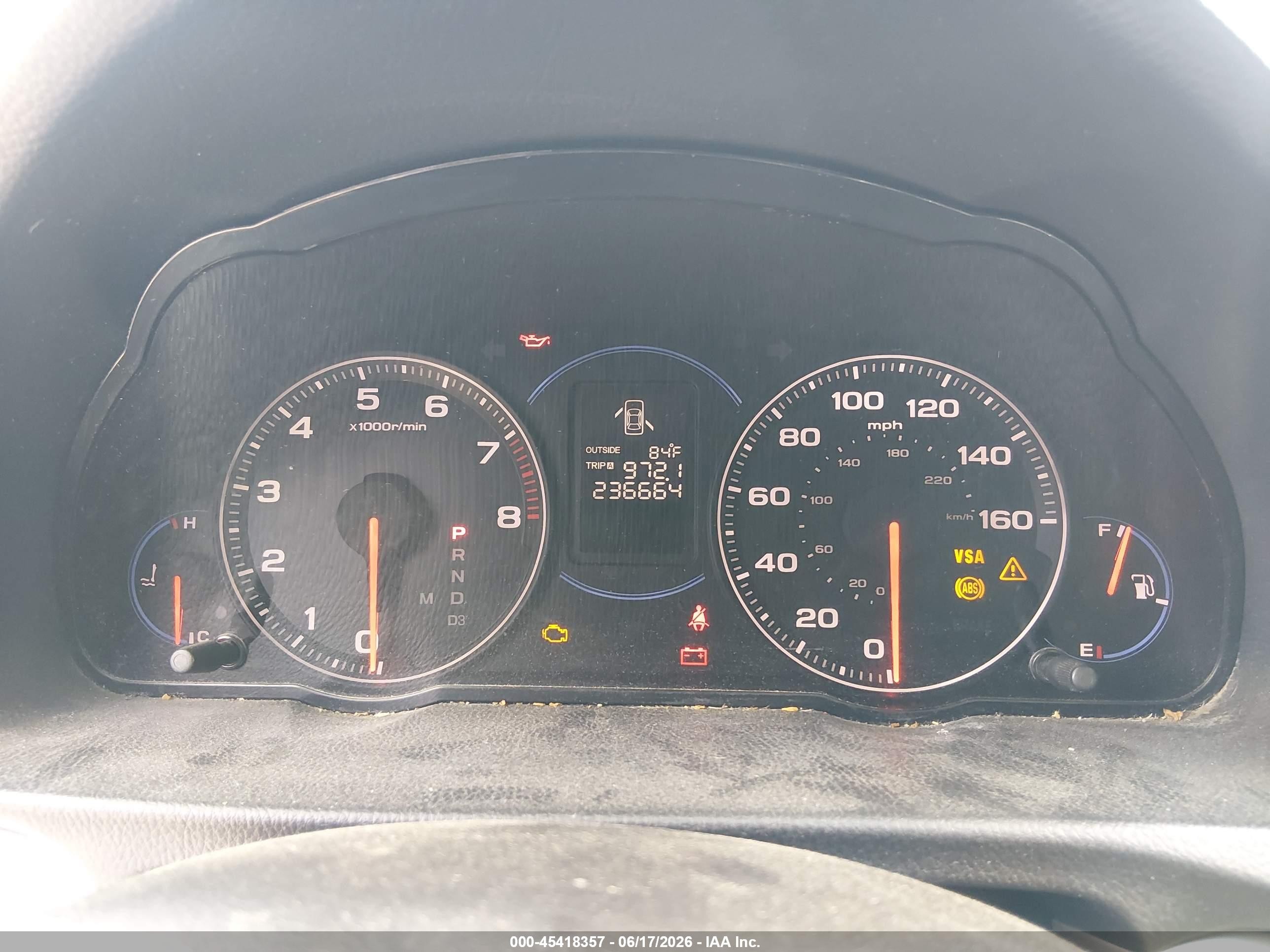 2005 Acura Tsx   Gray vin: JH4CL96825C005906