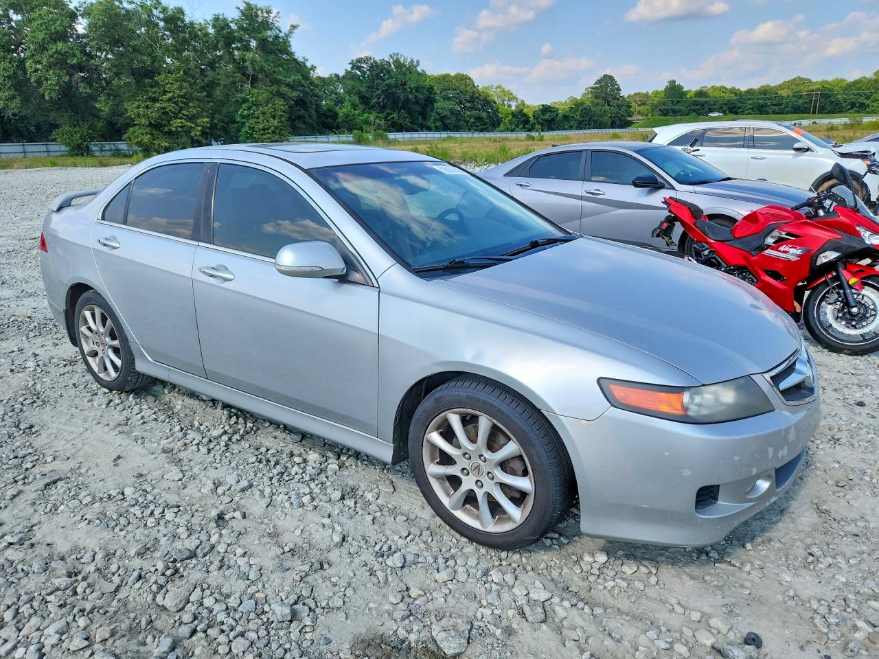 2006 Acura Tsx Silver vin: JH4CL96826C014185