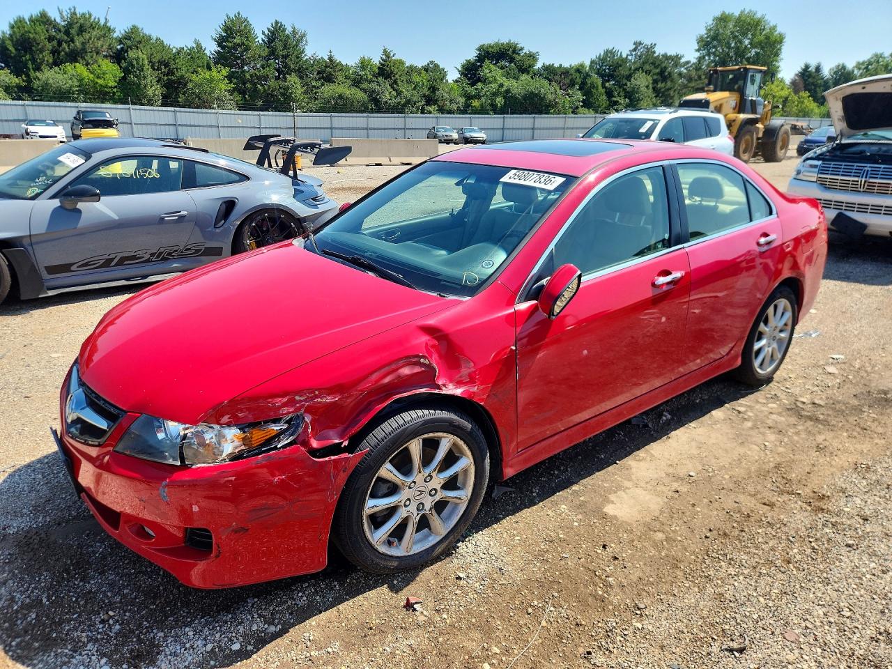 2006 Acura Tsx Red vin: JH4CL96826C030760