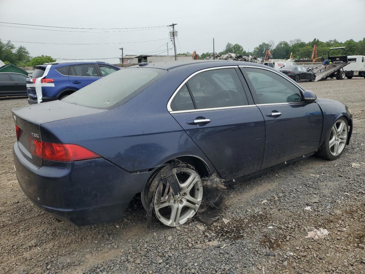 2007 Acura Tsx Blue vin: JH4CL96827C020912