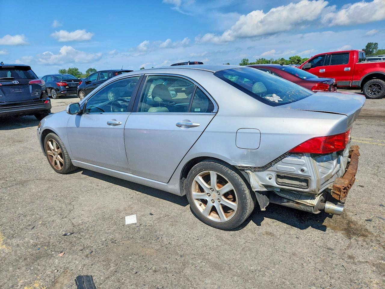 2004 Acura Tsx Silver vin: JH4CL96834C027914