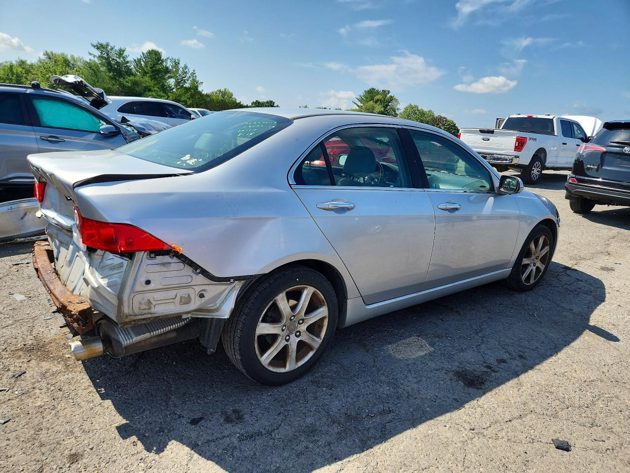 2004 Acura Tsx Silver vin: JH4CL96834C027914