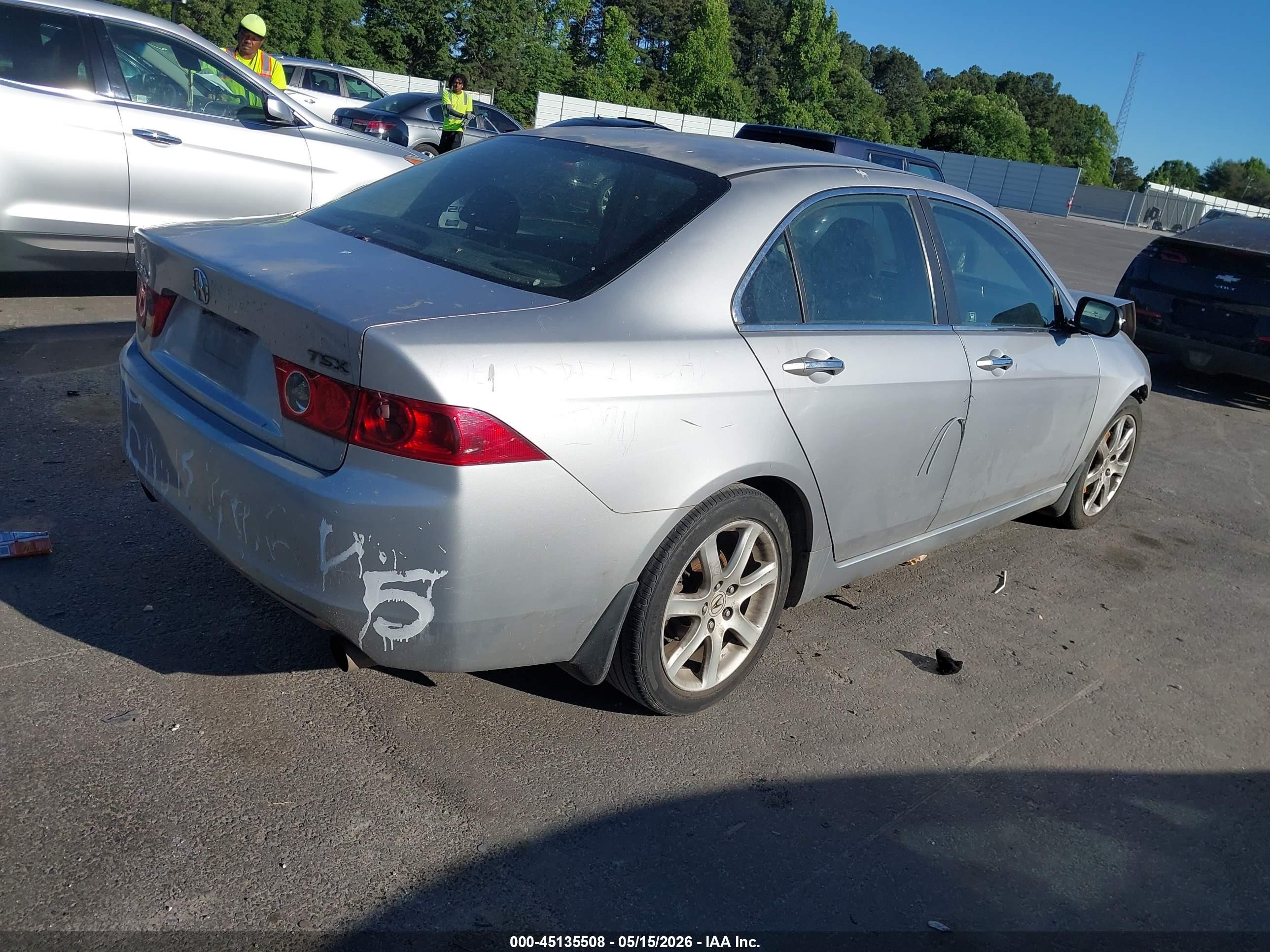 2004 Acura Tsx   Silver vin: JH4CL96834C038461