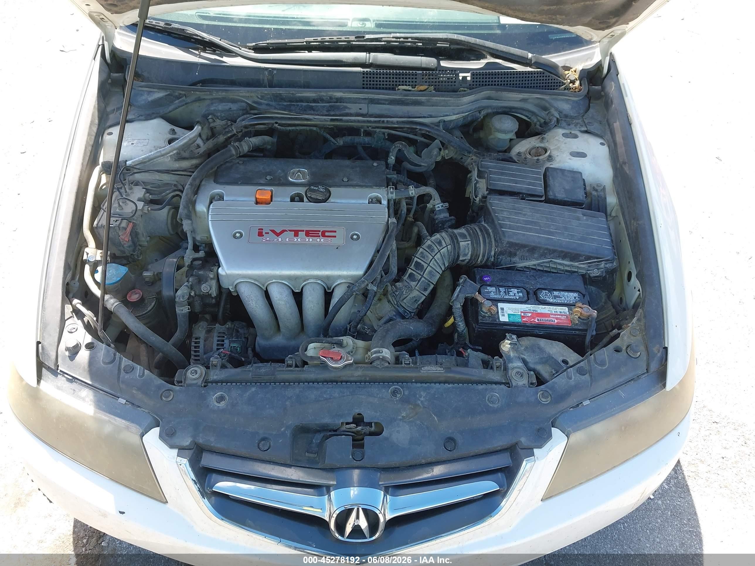 2004 Acura Tsx   White vin: JH4CL96834C043708