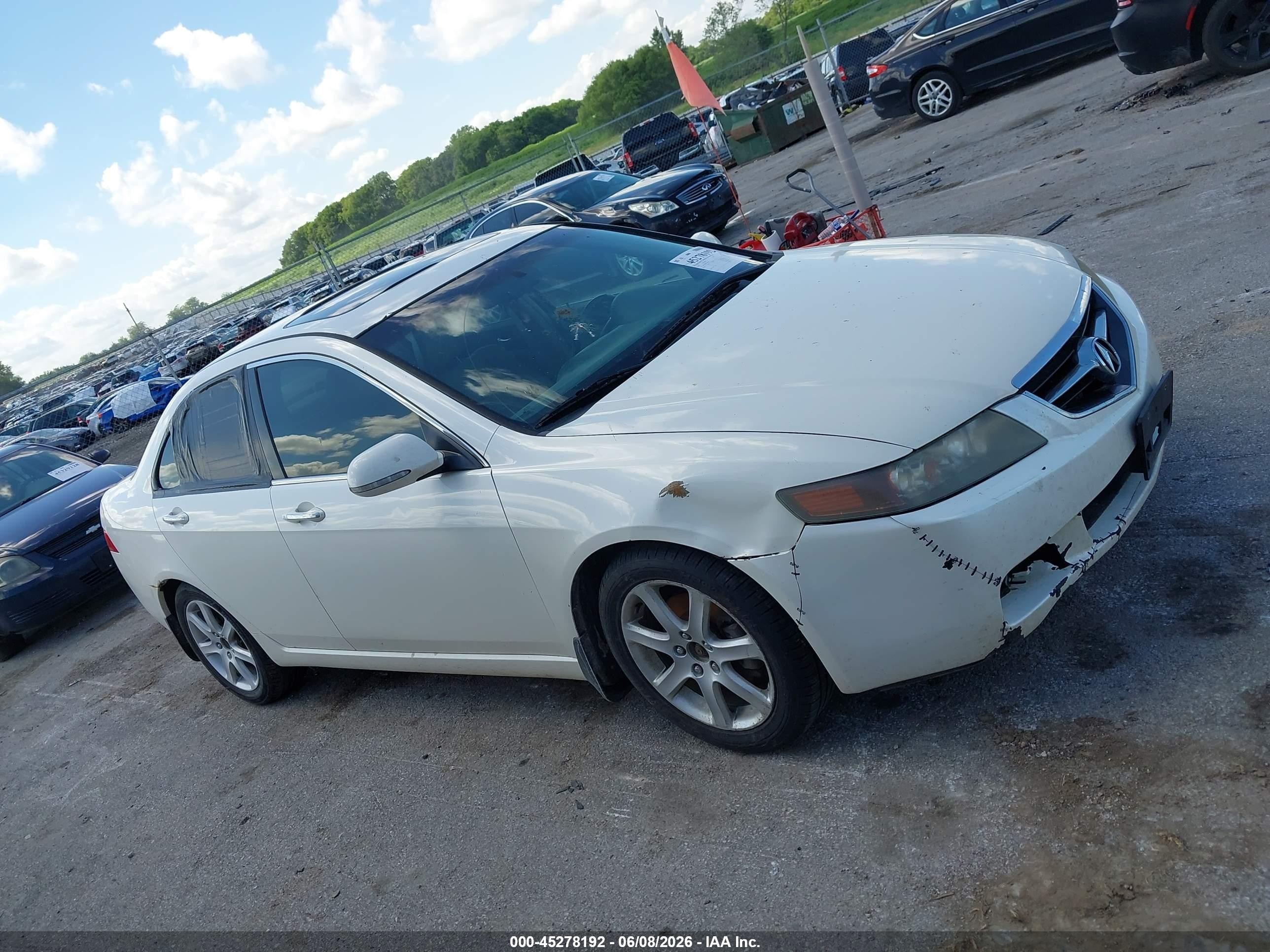 2004 Acura Tsx   White vin: JH4CL96834C043708