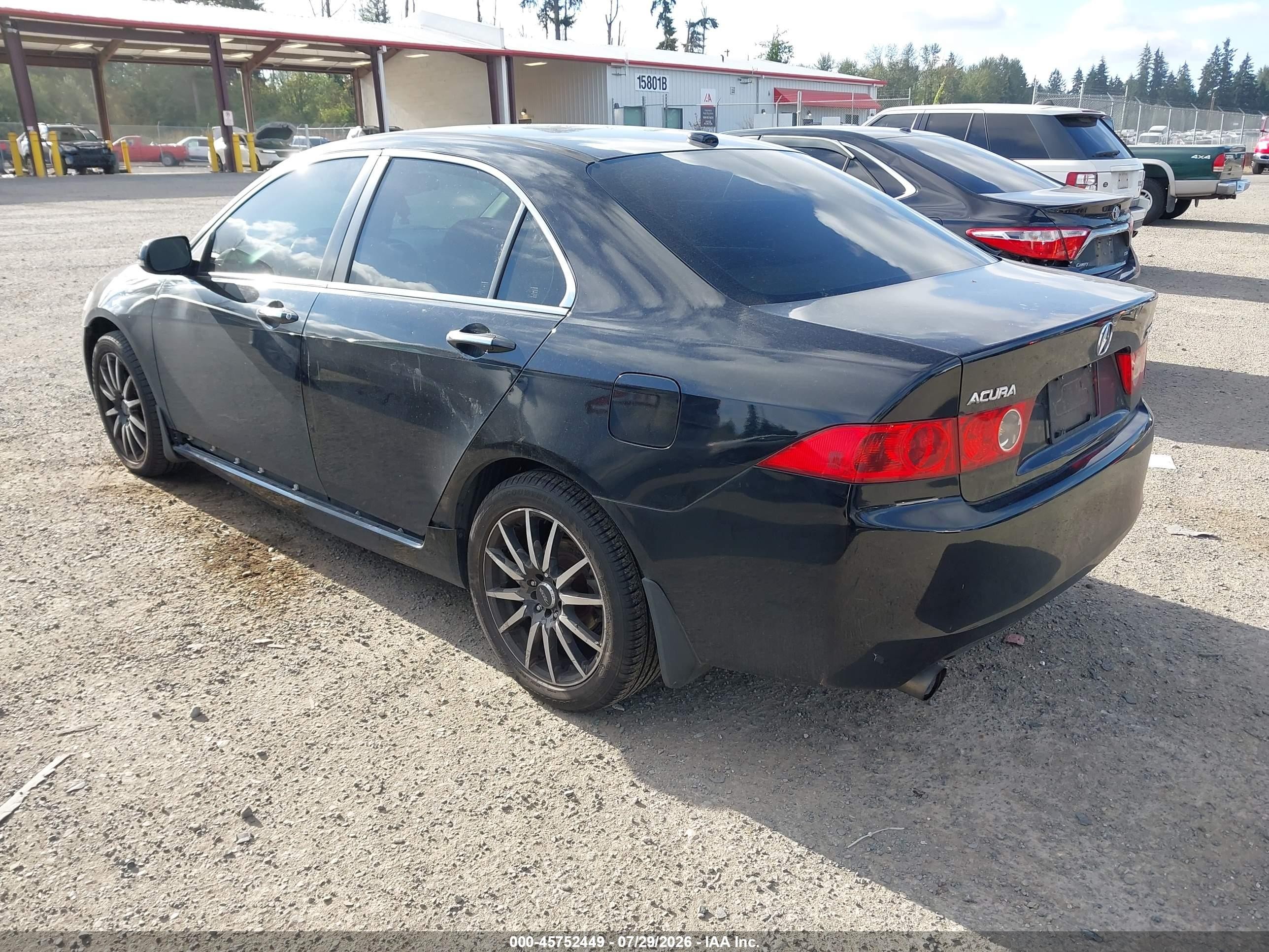 2005 Acura Tsx   Black vin: JH4CL96835C001508