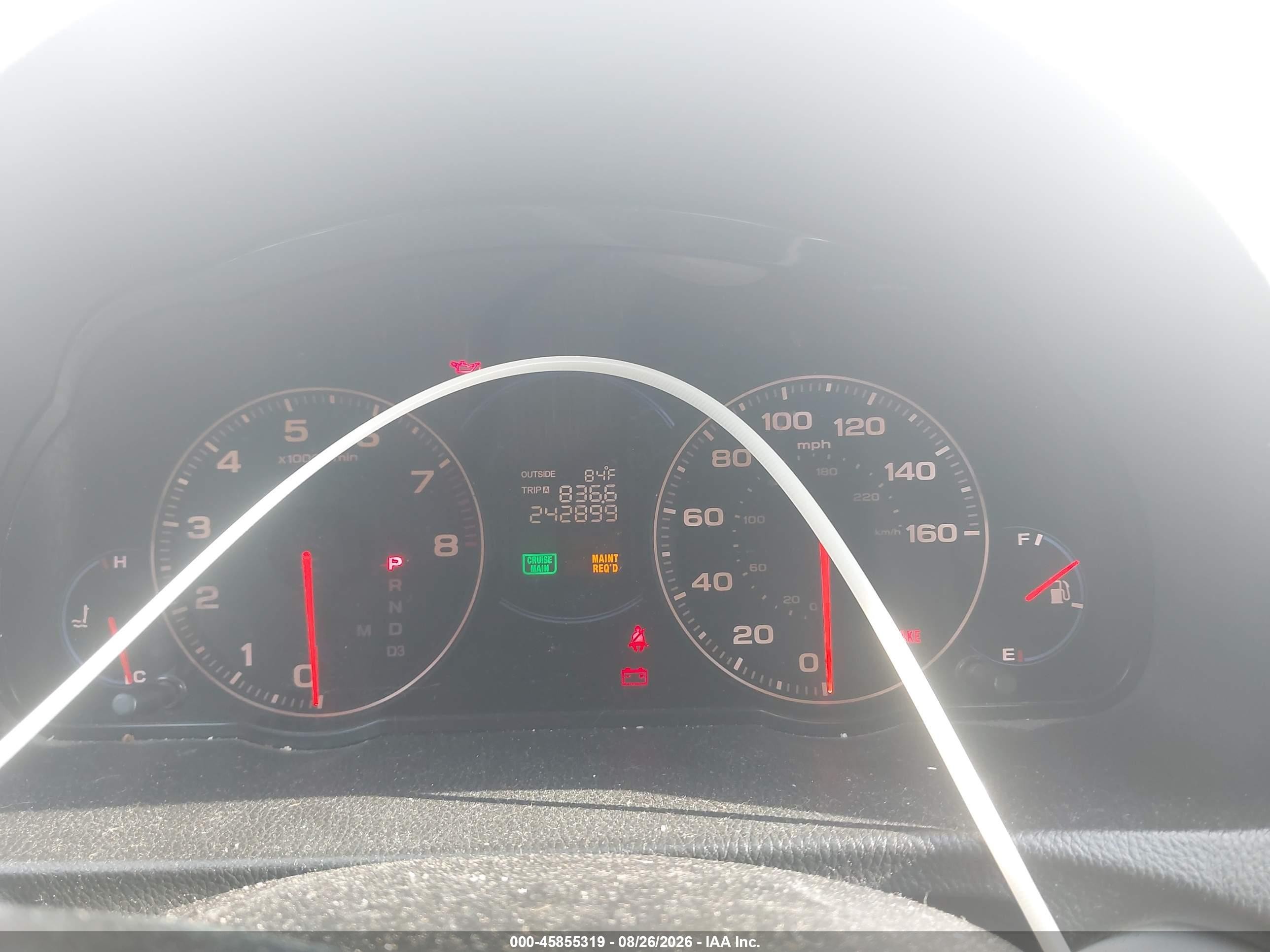 2005 Acura Tsx   Серебряный vin: JH4CL96835C002416