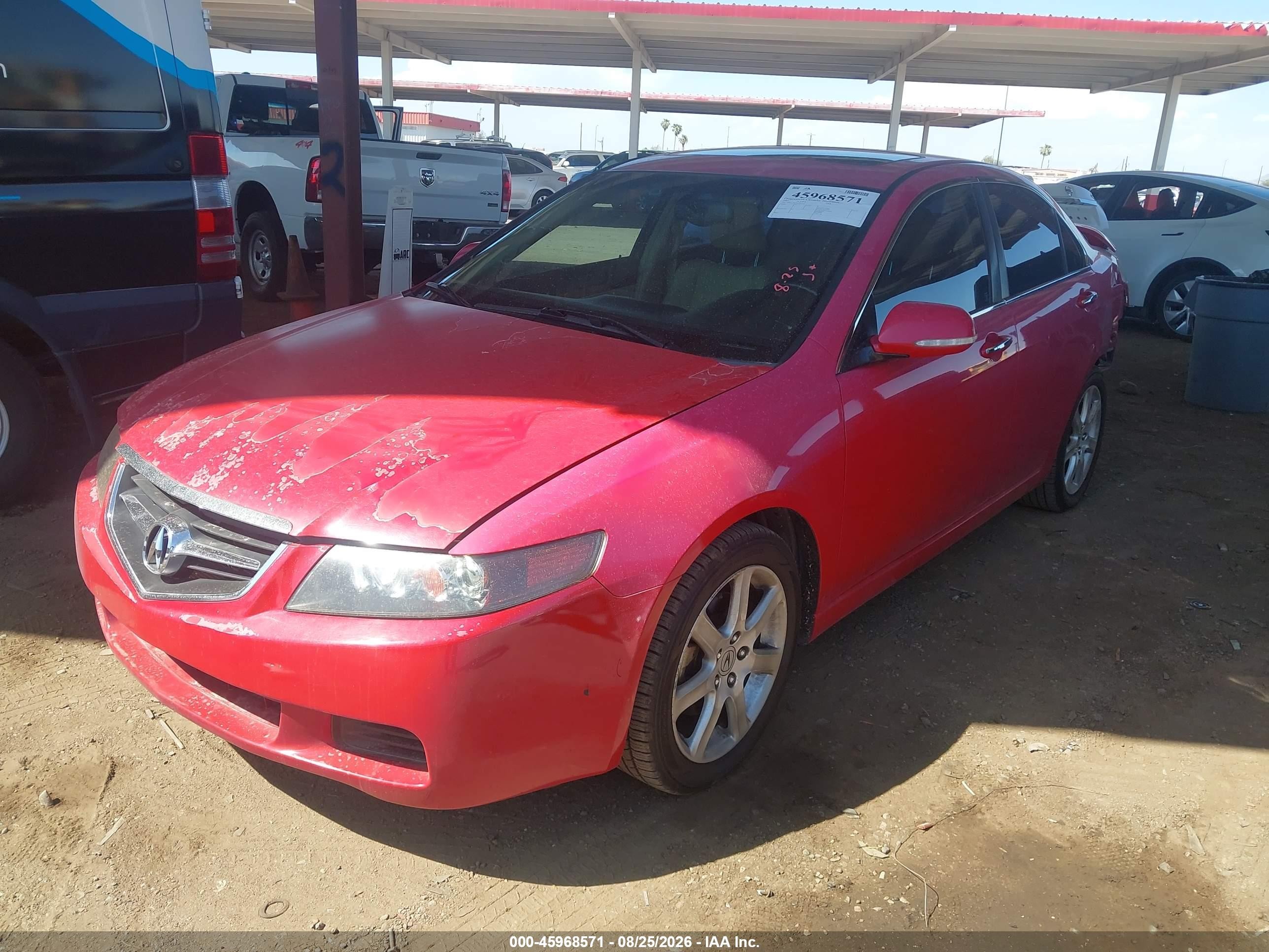 2005 Acura Tsx   Red vin: JH4CL96835C024223