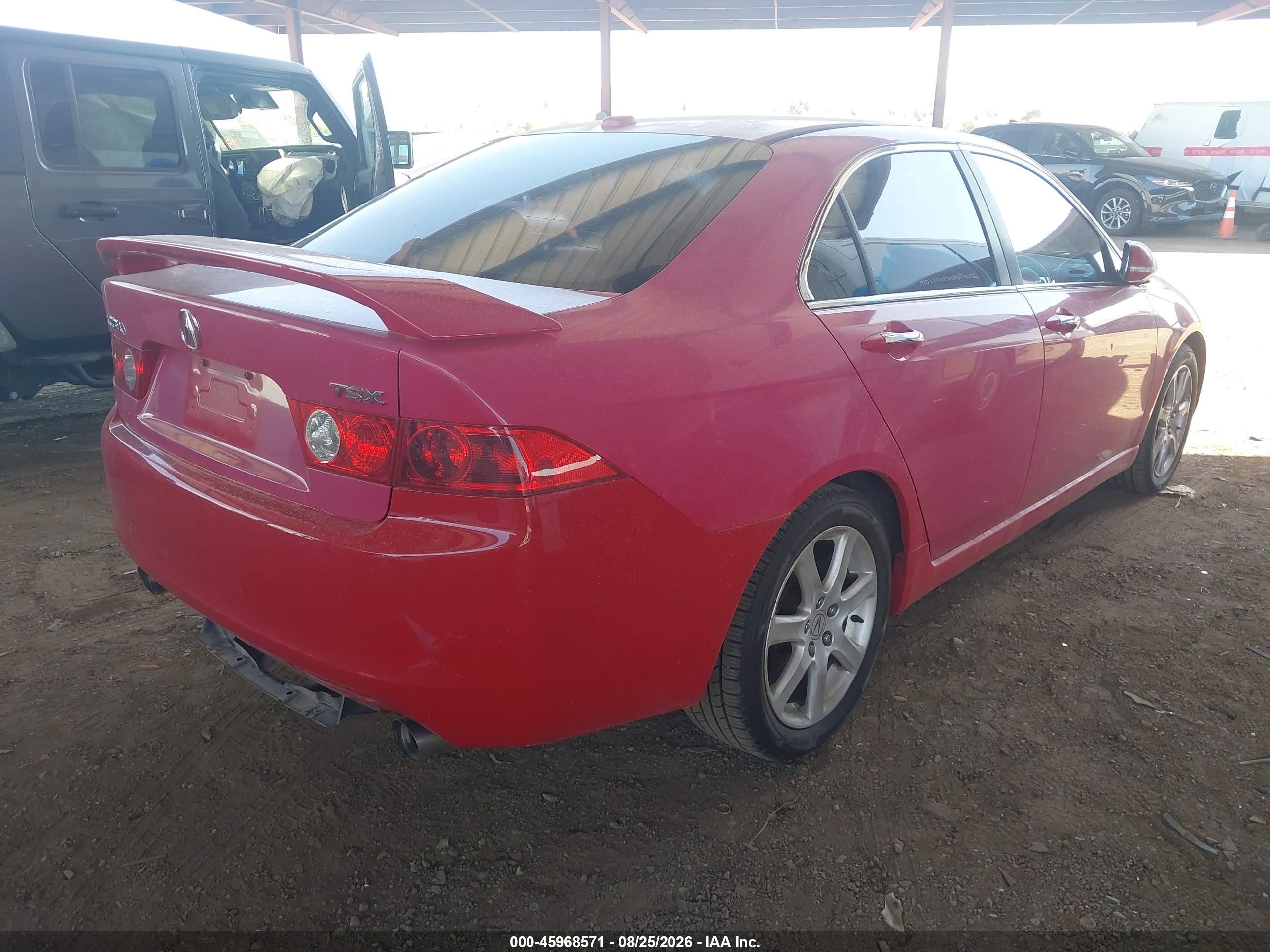 2005 Acura Tsx   Red vin: JH4CL96835C024223
