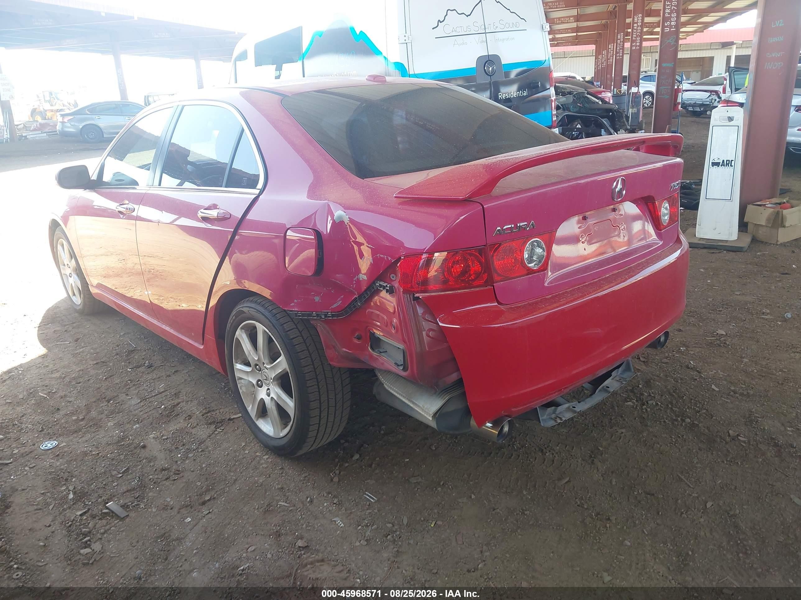 2005 Acura Tsx   Red vin: JH4CL96835C024223