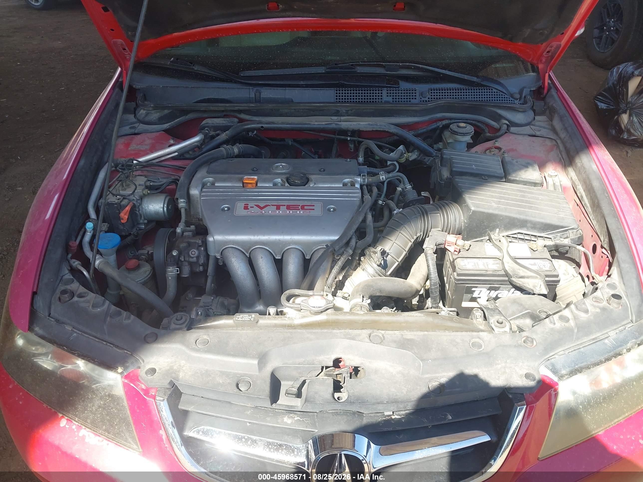 2005 Acura Tsx   Red vin: JH4CL96835C024223