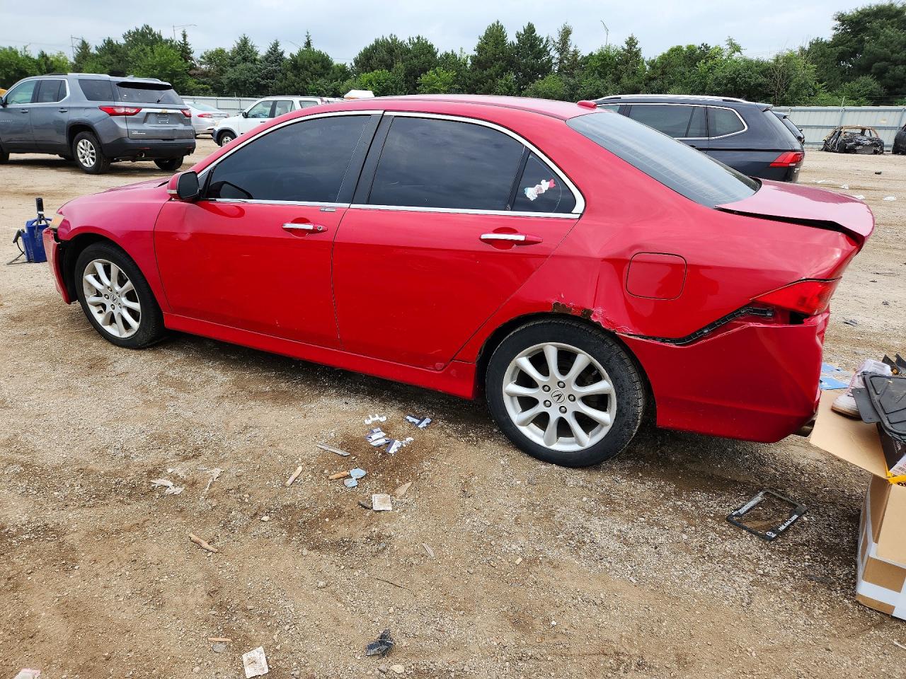 2006 Acura Tsx Red vin: JH4CL96836C020495