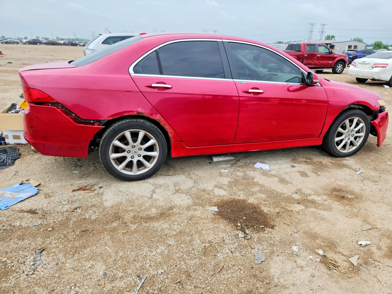 2006 Acura Tsx Red vin: JH4CL96836C020495