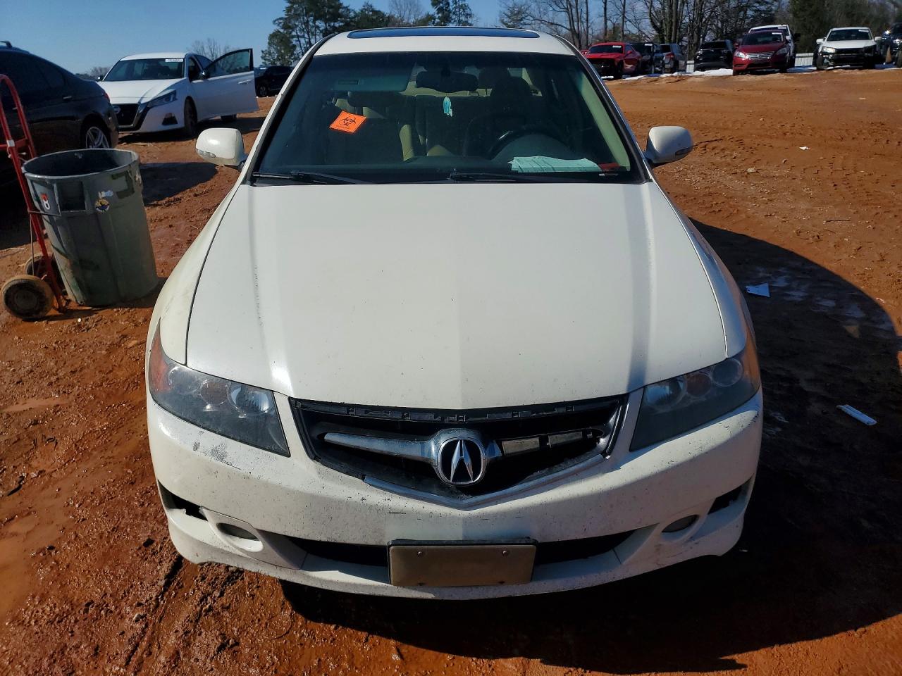 2006 Acura Tsx White vin: JH4CL96836C033893
