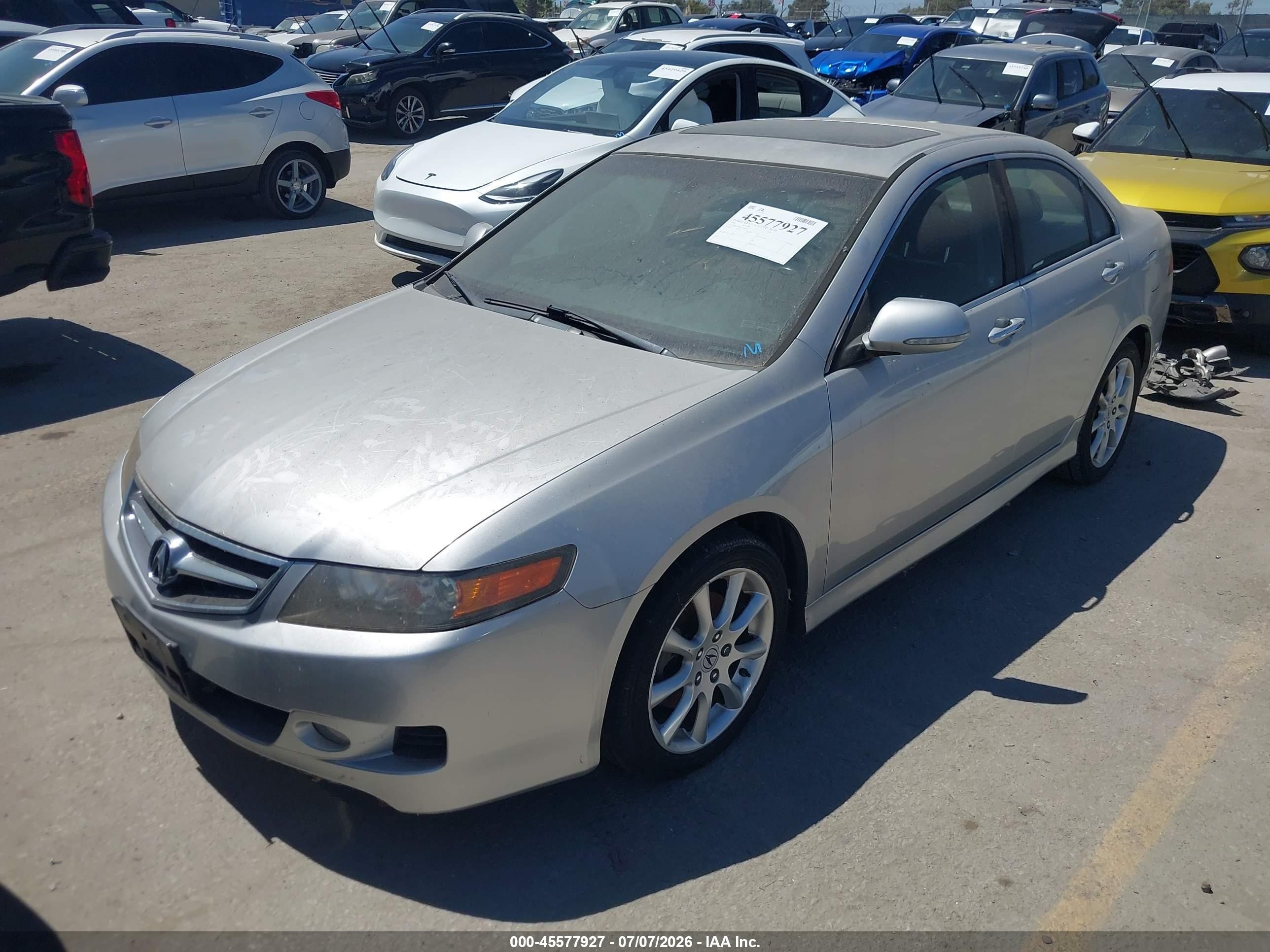 2007 Acura Tsx   Silver vin: JH4CL96837C008414