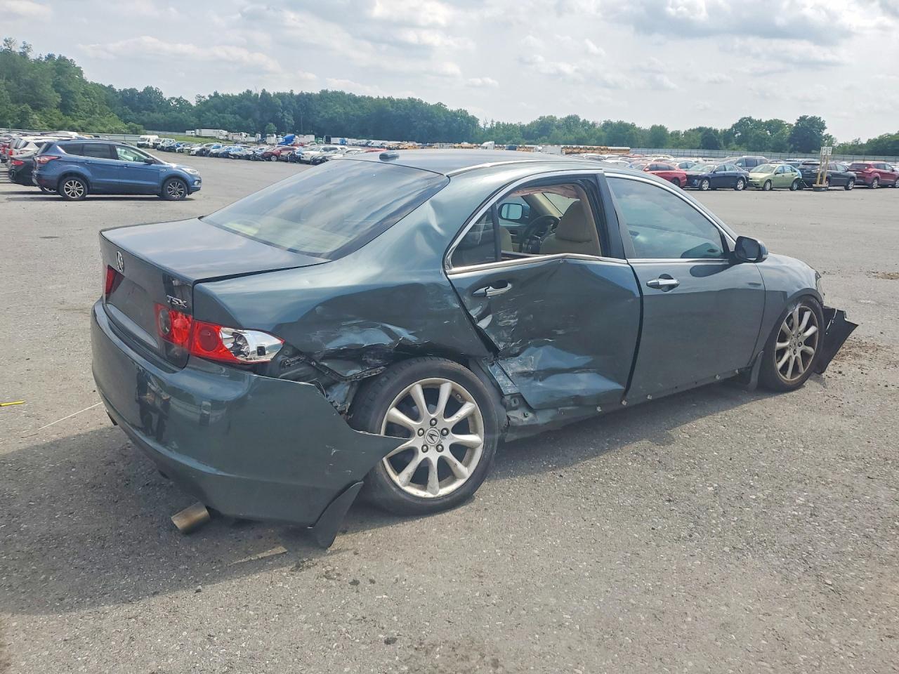 2007 Acura Tsx Green vin: JH4CL96837C014603