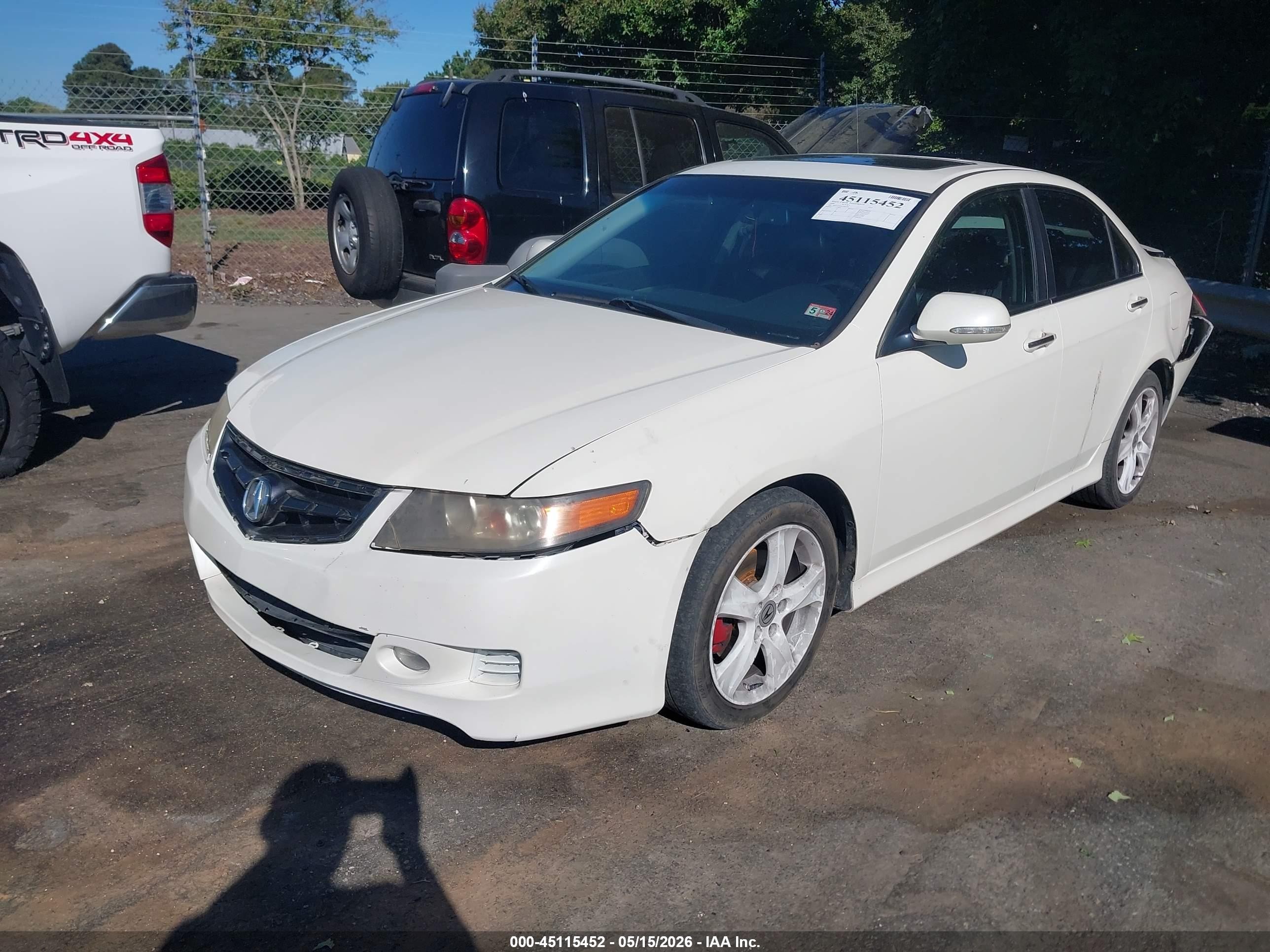 2008 Acura Tsx   White vin: JH4CL96838C001576