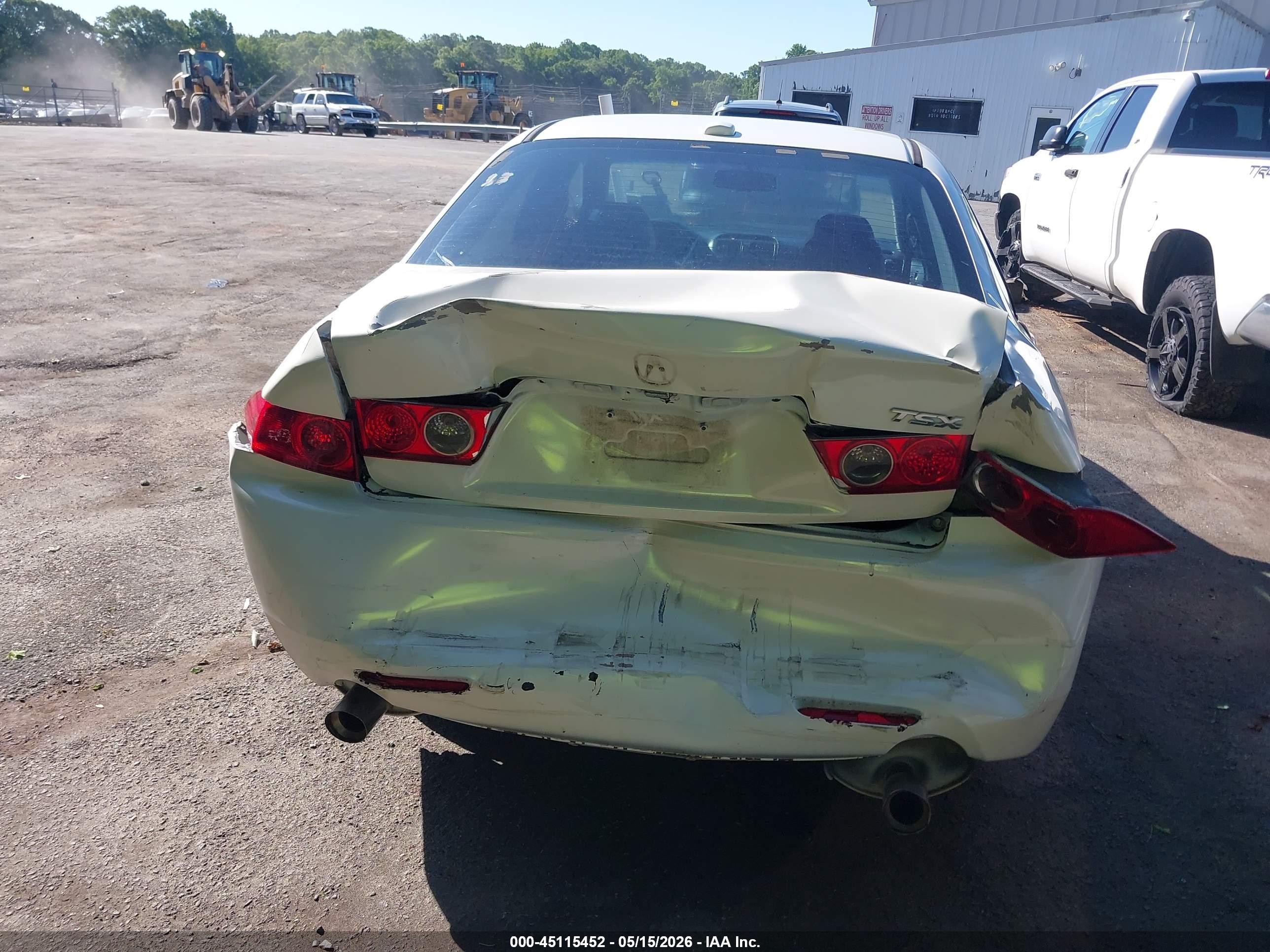 2008 Acura Tsx   White vin: JH4CL96838C001576