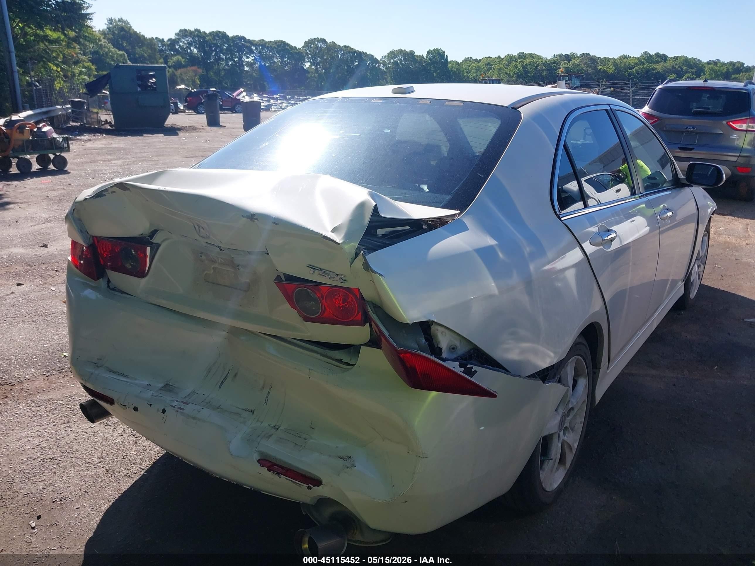 2008 Acura Tsx   White vin: JH4CL96838C001576