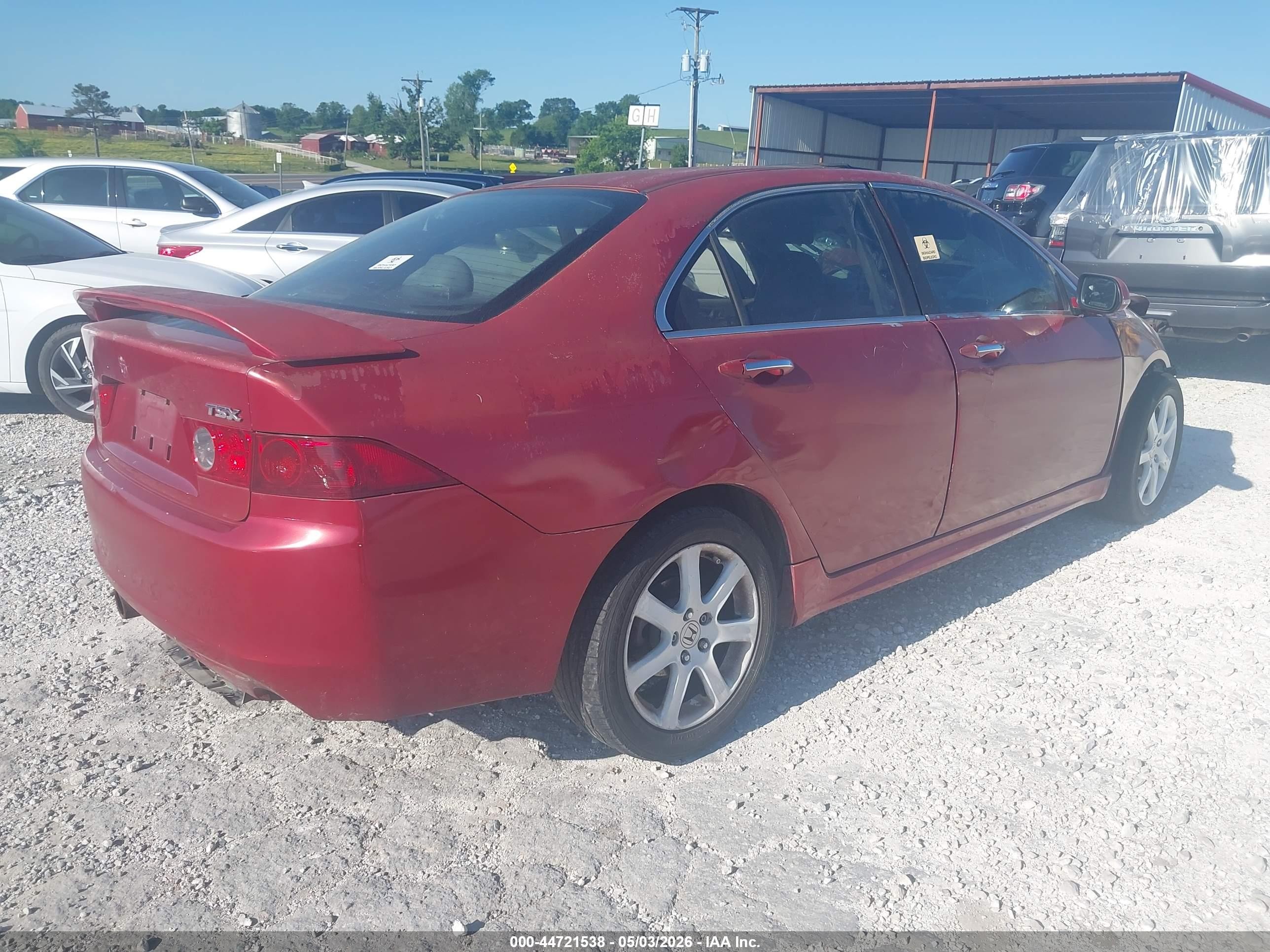 2004 Acura Tsx Burgundy vin: JH4CL96844C016405