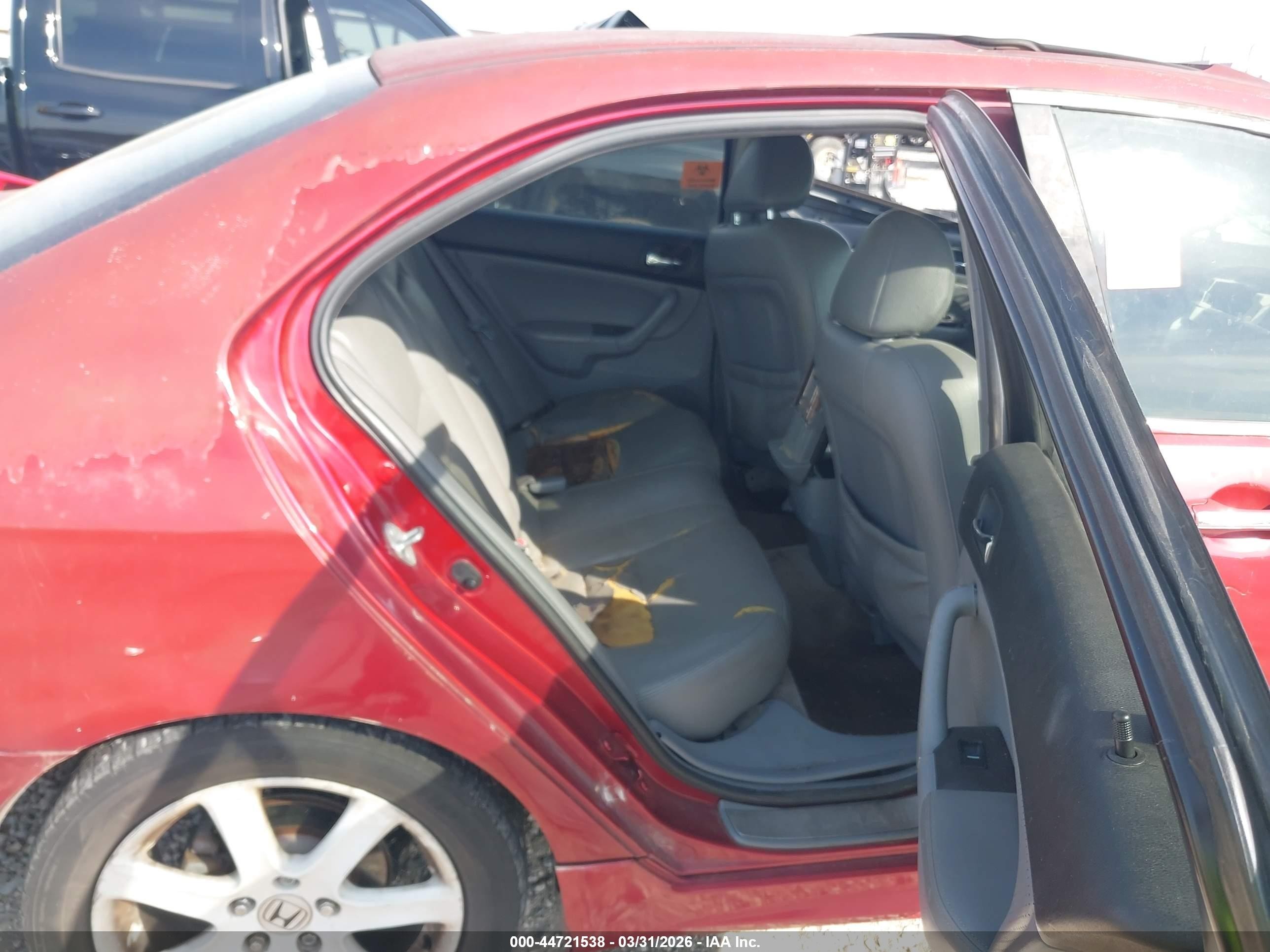 2004 Acura Tsx Burgundy vin: JH4CL96844C016405