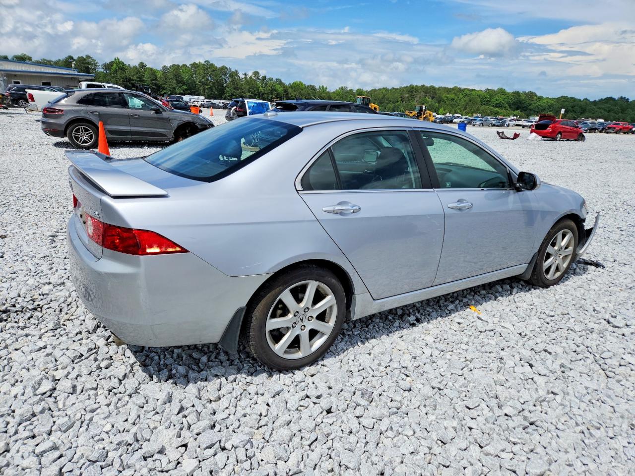 2005 Acura Tsx Silver vin: JH4CL96845C002389