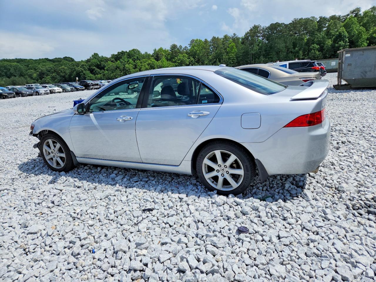 2005 Acura Tsx Silver vin: JH4CL96845C002389