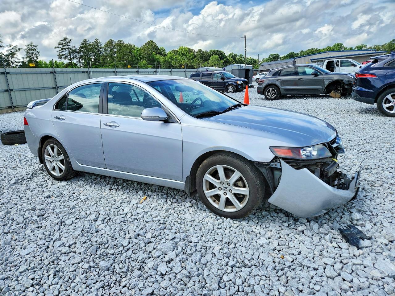 2005 Acura Tsx Silver vin: JH4CL96845C002389