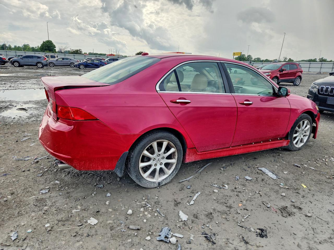 2006 Acura Tsx Red vin: JH4CL96846C000062