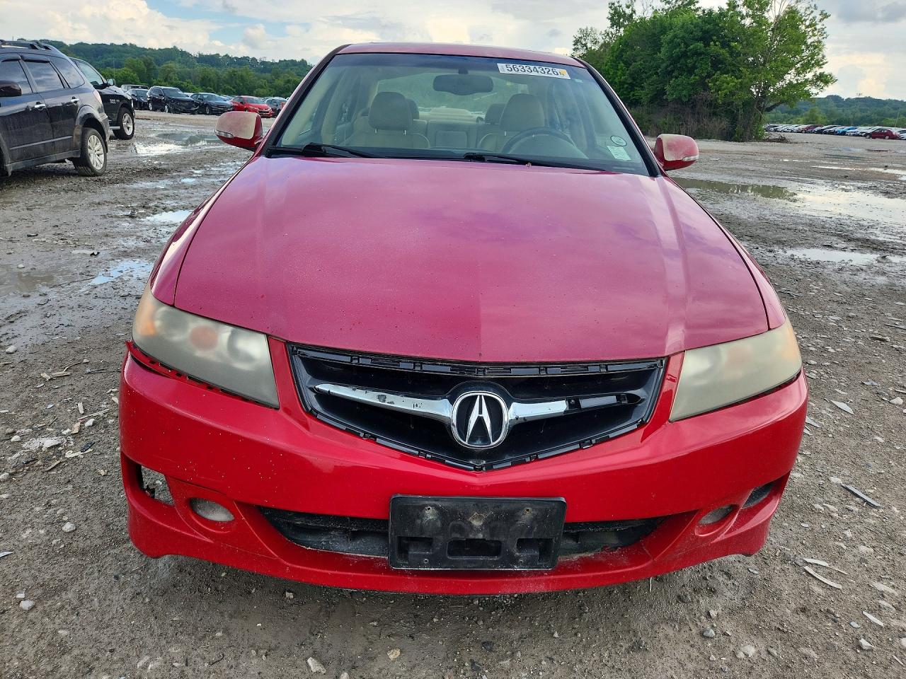 2006 Acura Tsx Red vin: JH4CL96846C000062