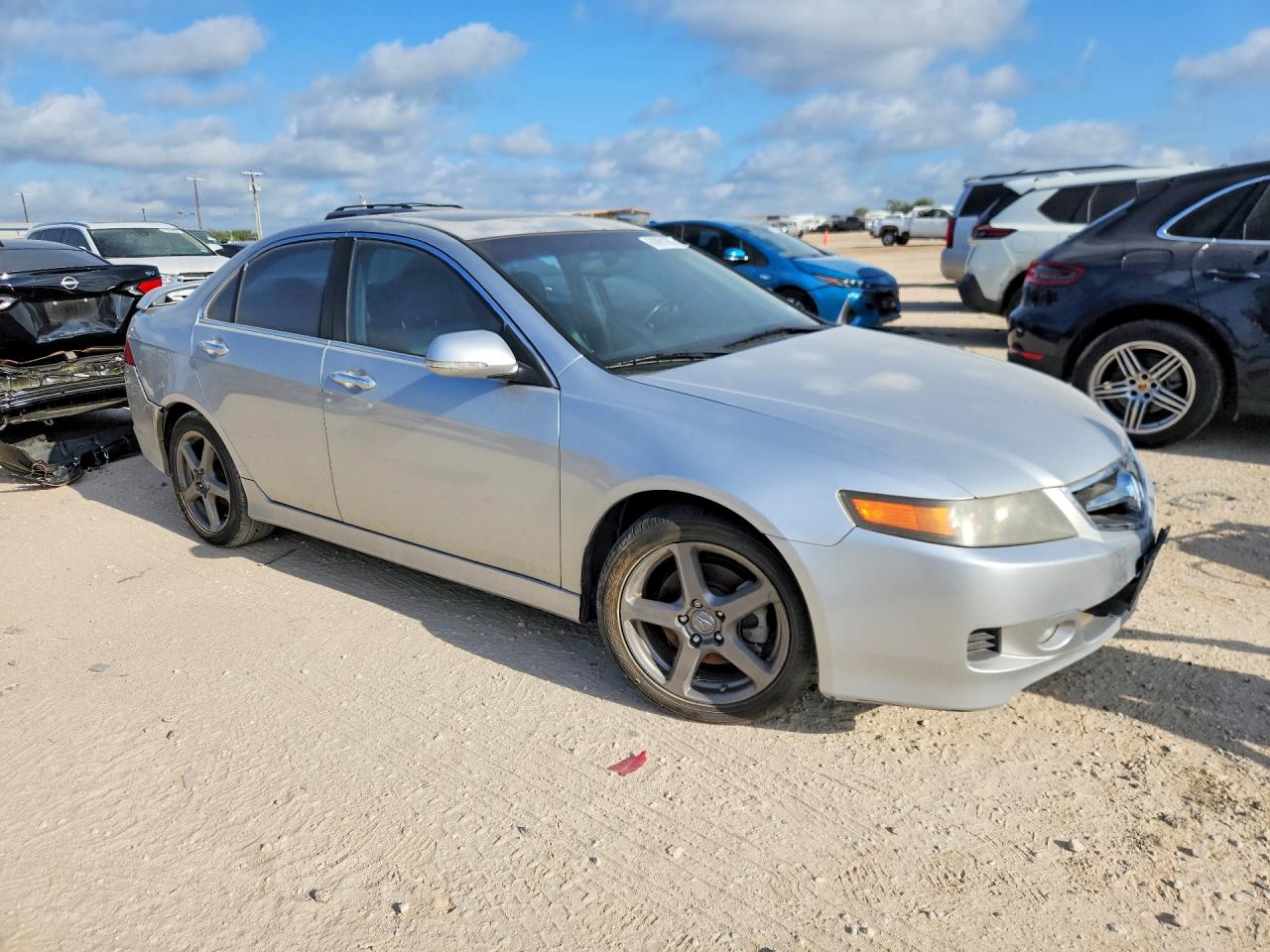2006 Acura Tsx Silver vin: JH4CL96846C003057