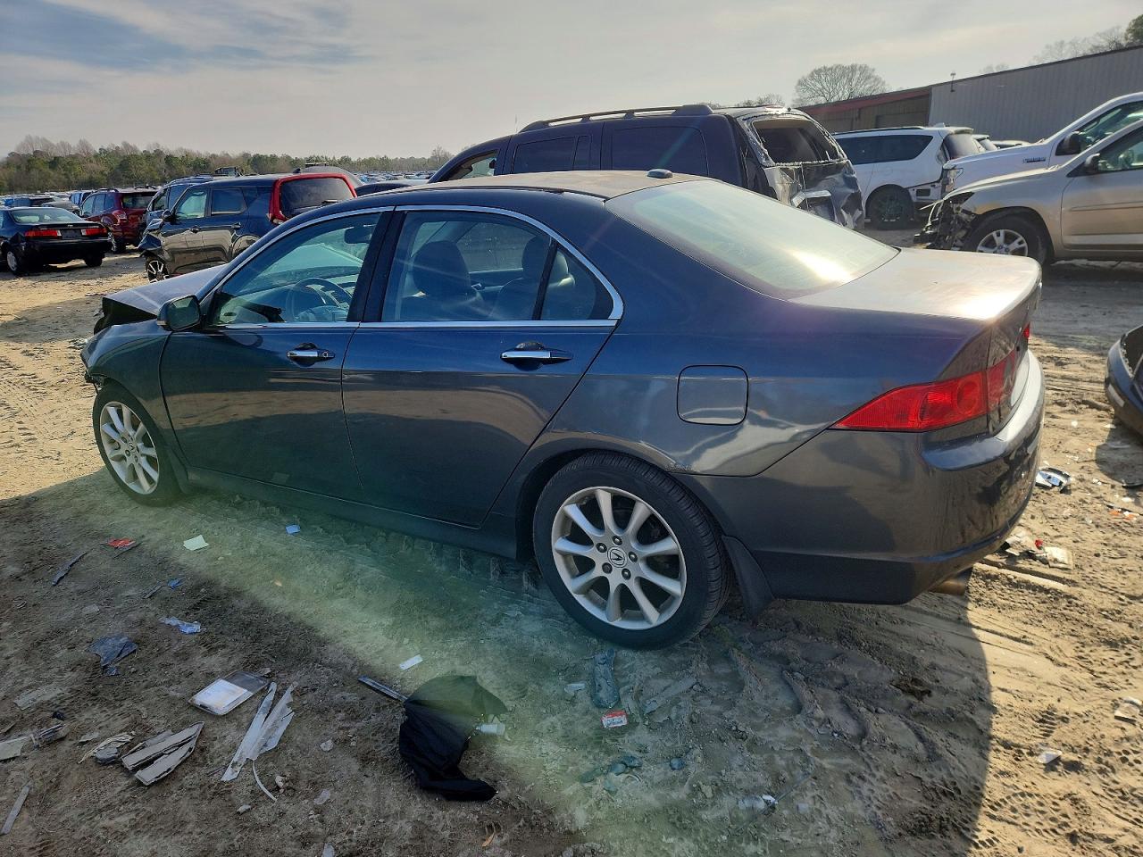 2007 Acura Tsx Gray vin: JH4CL96847C003495