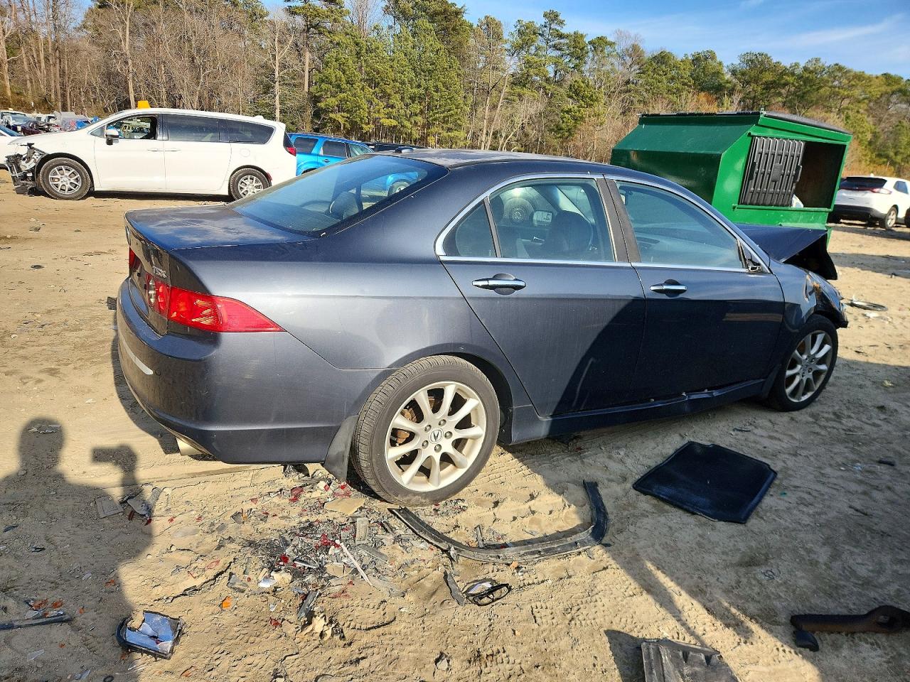 2007 Acura Tsx Gray vin: JH4CL96847C003495