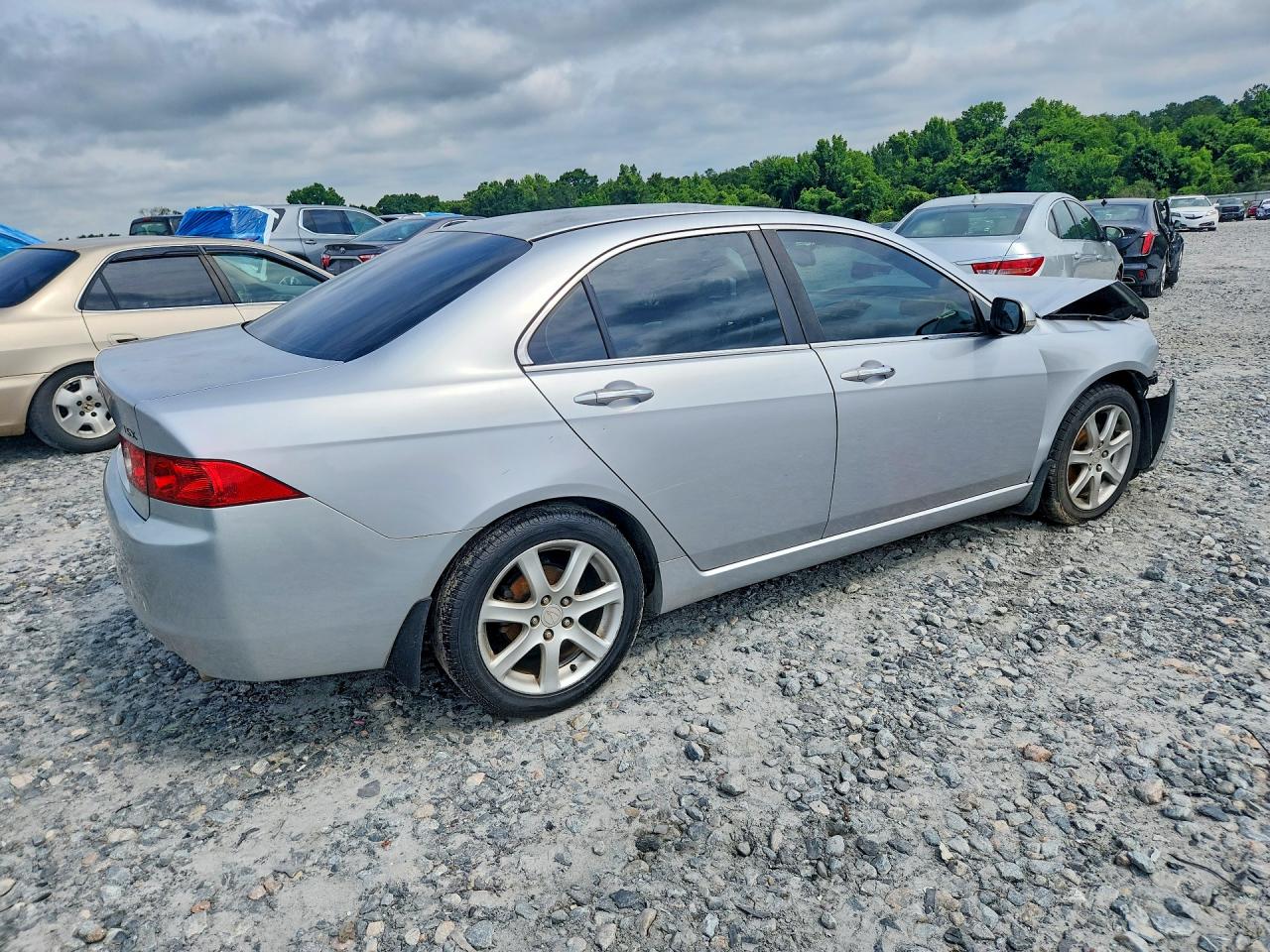 2004 Acura Tsx Silver vin: JH4CL96854C015425