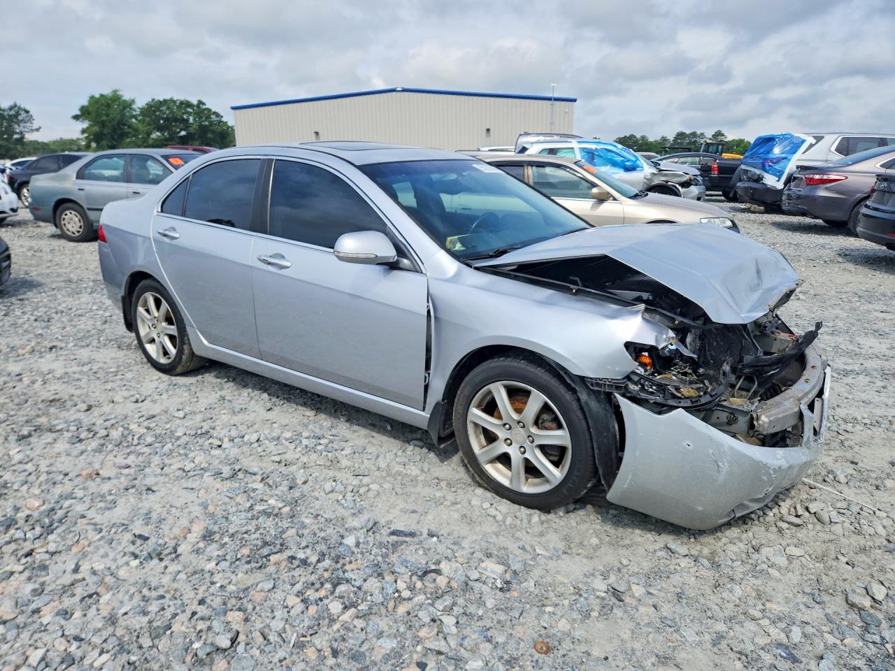 2004 Acura Tsx Silver vin: JH4CL96854C015425