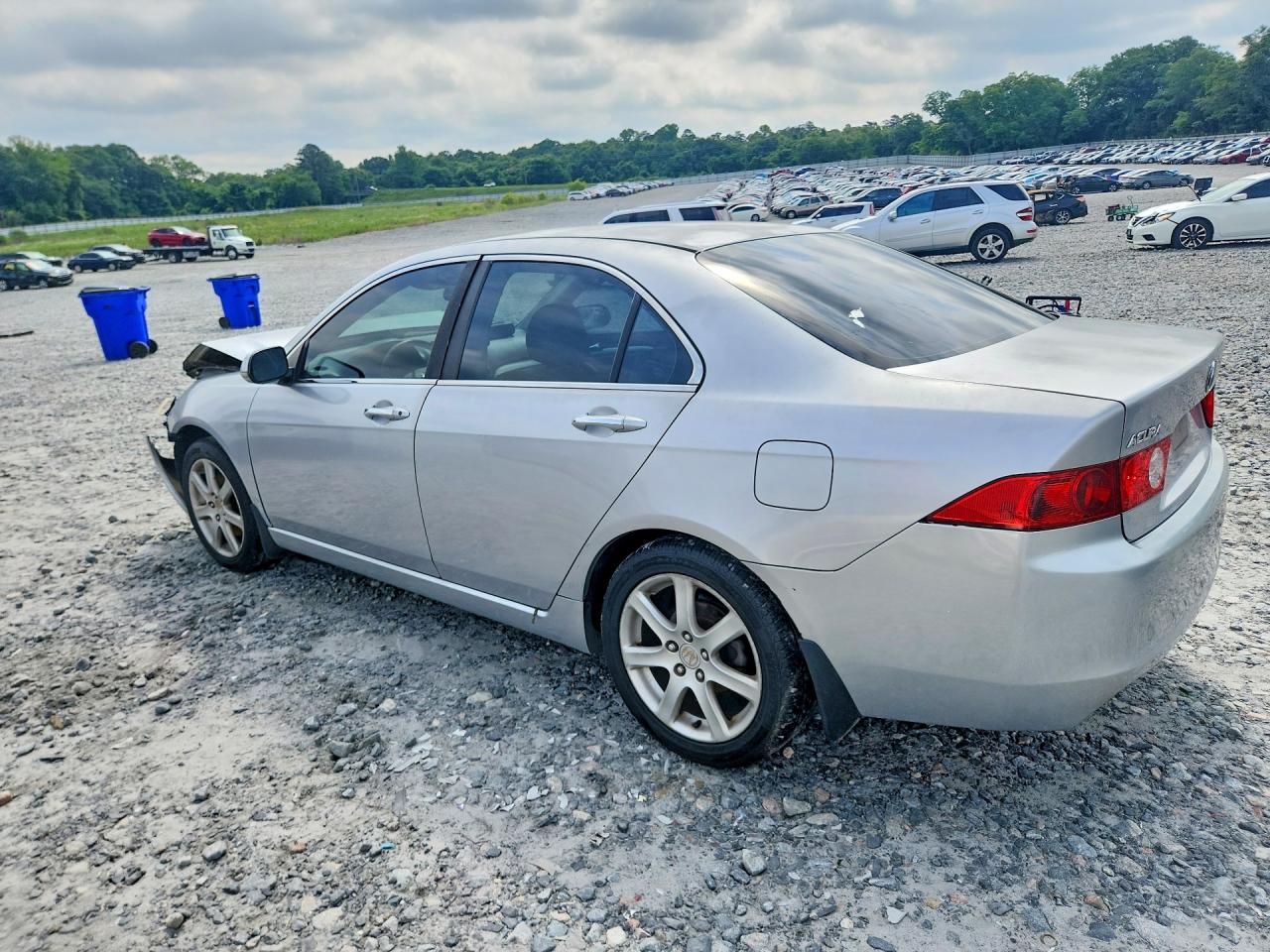 2004 Acura Tsx Silver vin: JH4CL96854C015425
