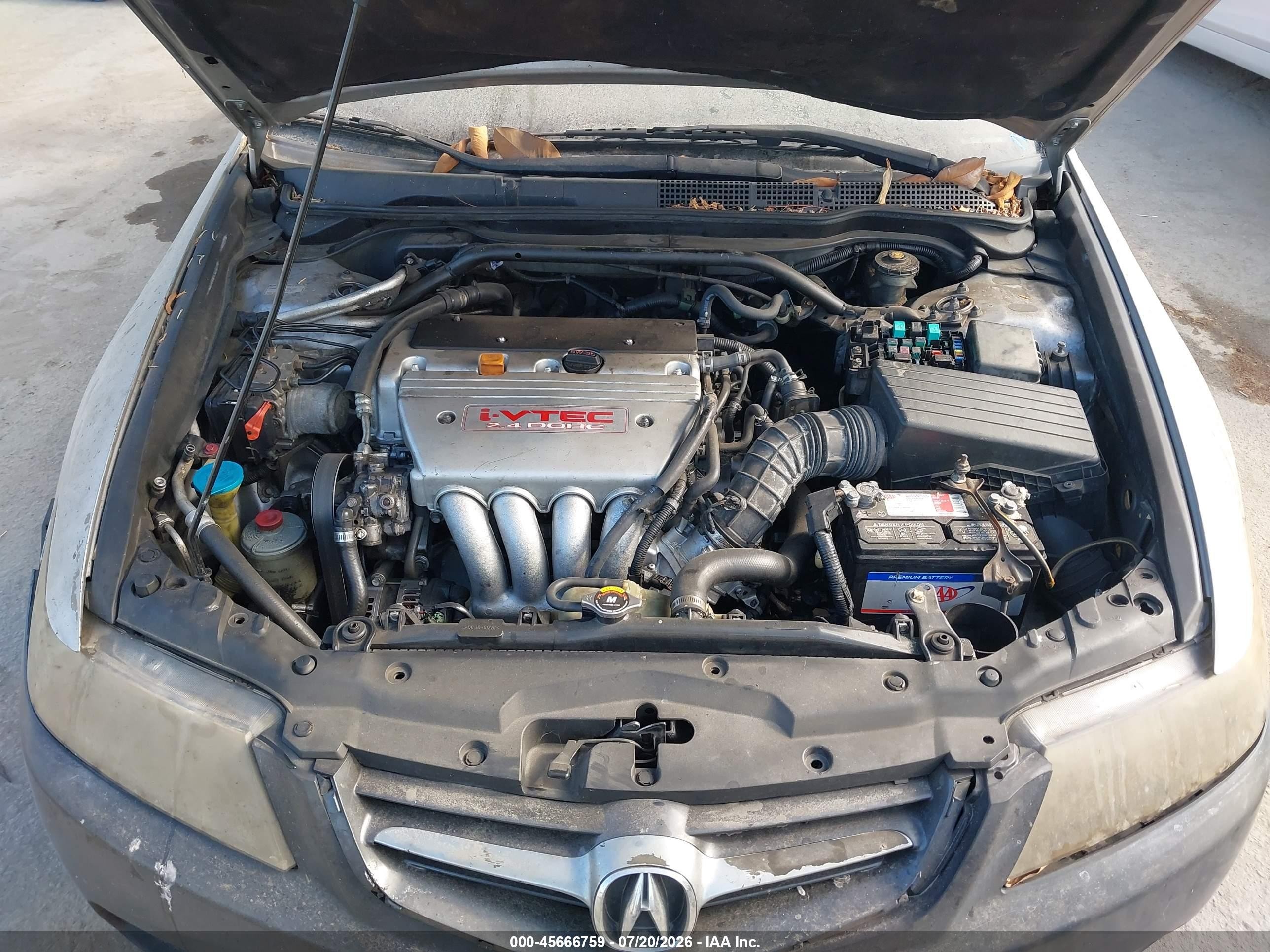 2004 Acura Tsx   Silver vin: JH4CL96854C022861