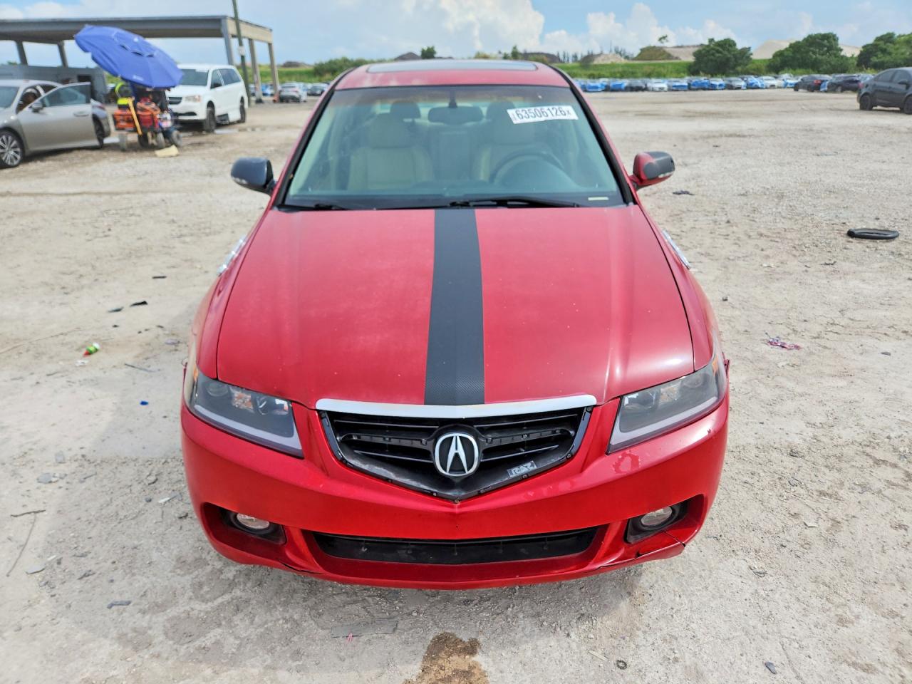 2004 Acura Tsx Red vin: JH4CL96854C036307