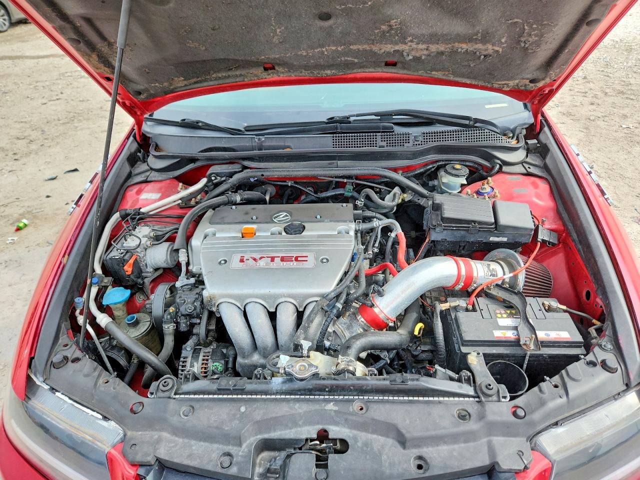 2004 Acura Tsx Red vin: JH4CL96854C036307