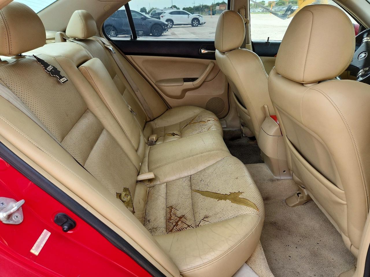 2004 Acura Tsx Red vin: JH4CL96854C036307
