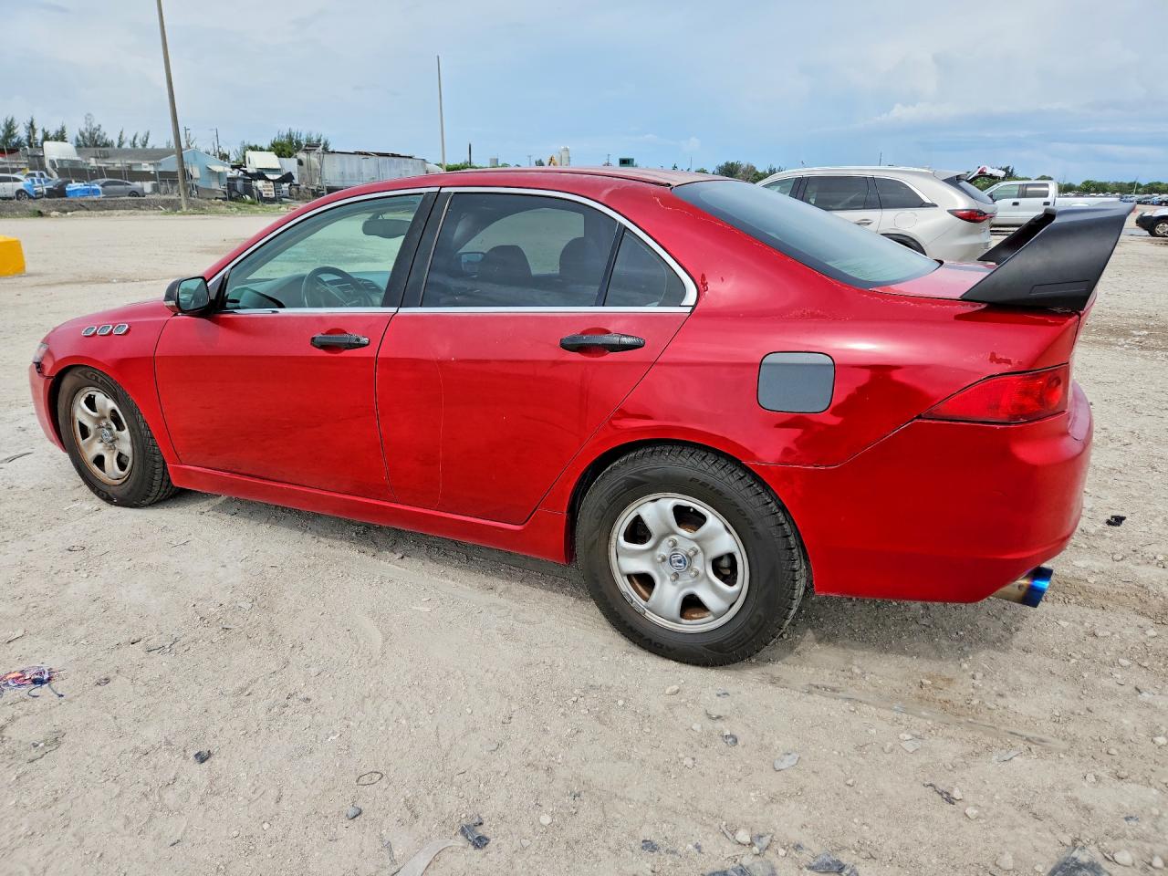 2004 Acura Tsx Red vin: JH4CL96854C036307