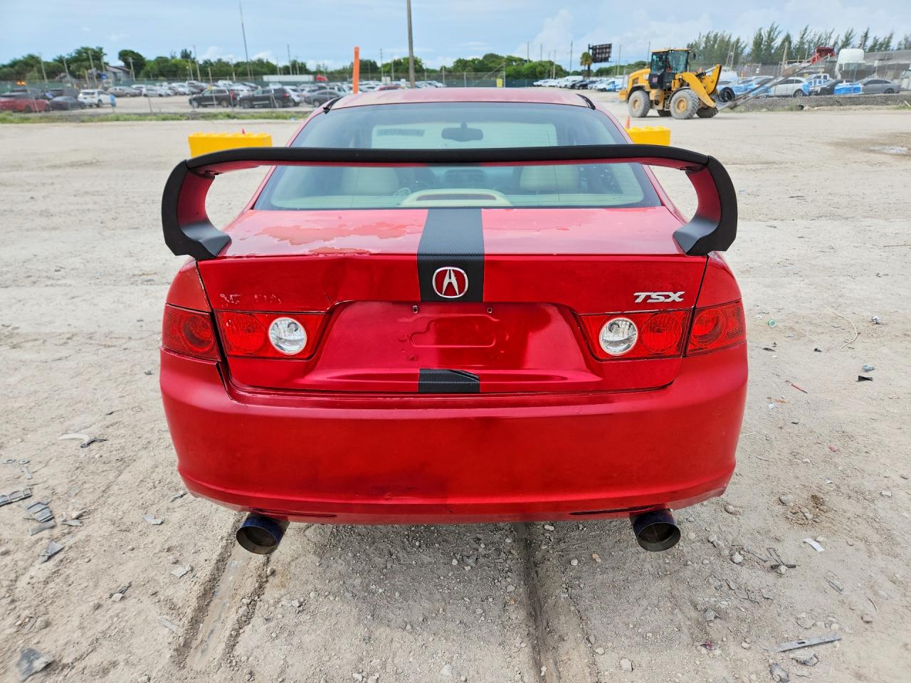 2004 Acura Tsx Red vin: JH4CL96854C036307