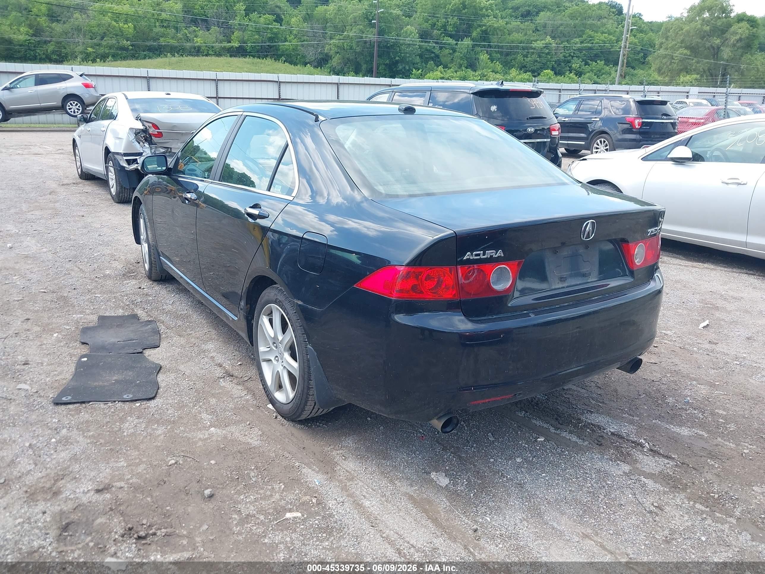 2005 Acura Tsx Black vin: JH4CL96855C003860