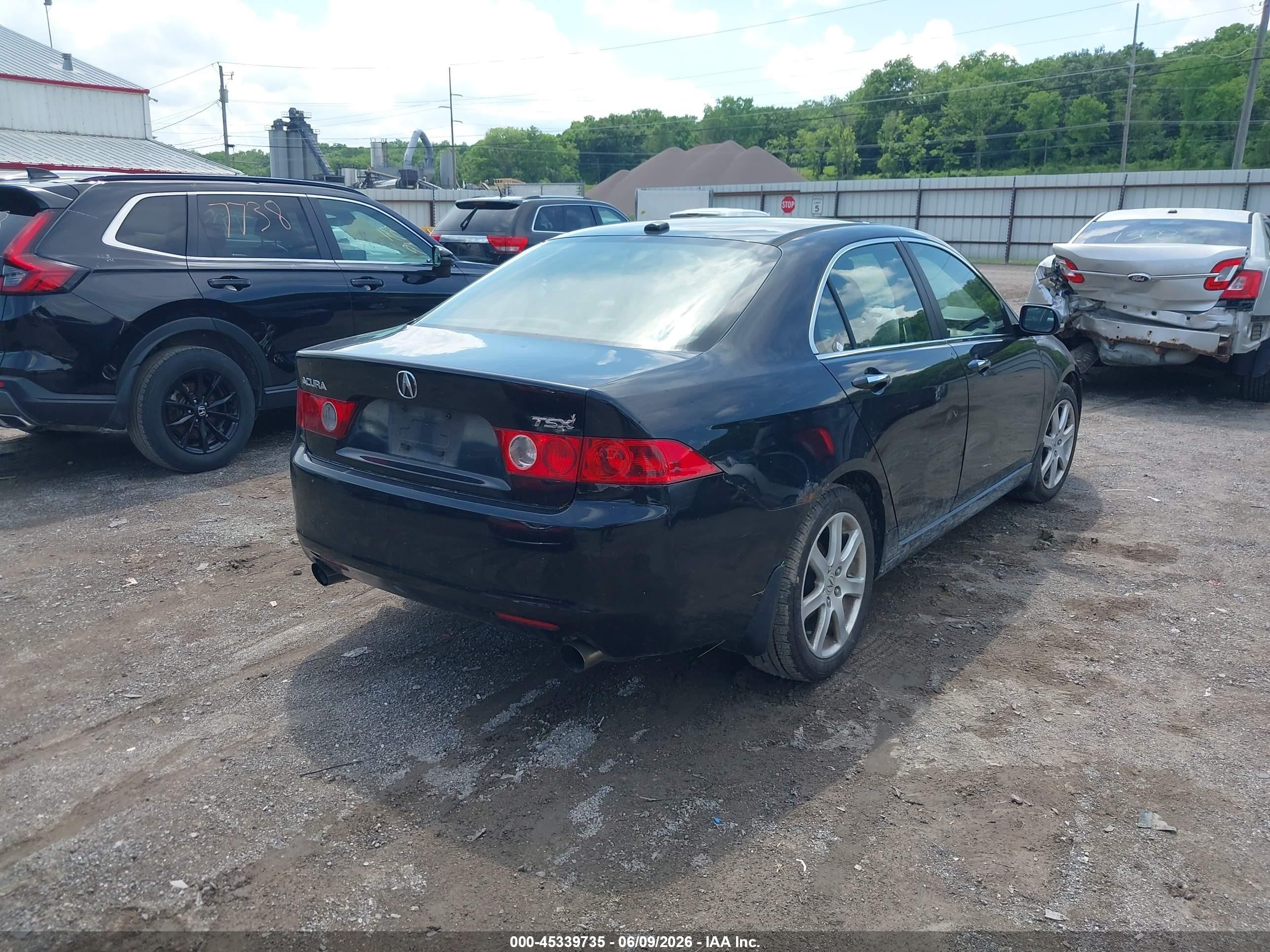 2005 Acura Tsx Black vin: JH4CL96855C003860