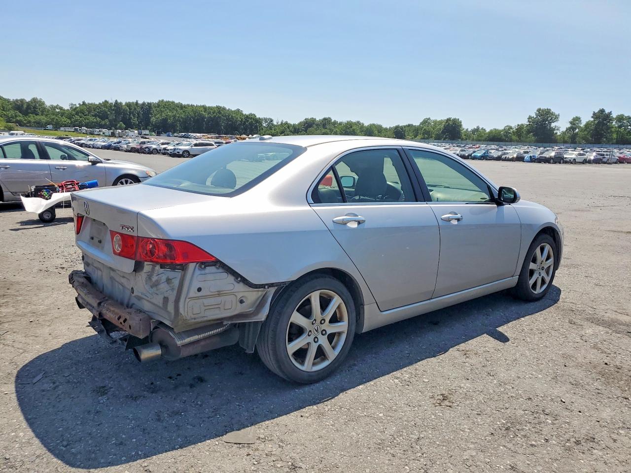 2005 Acura Tsx Silver vin: JH4CL96855C017628