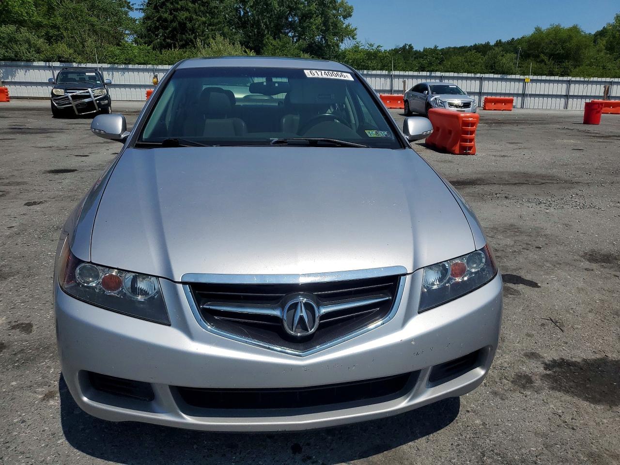 2005 Acura Tsx Silver vin: JH4CL96855C017628