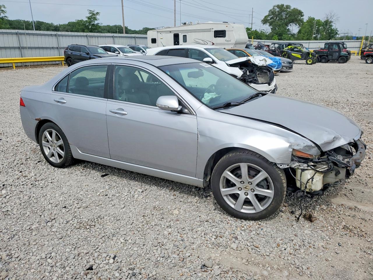 2005 Acura Tsx Silver vin: JH4CL96855C018164